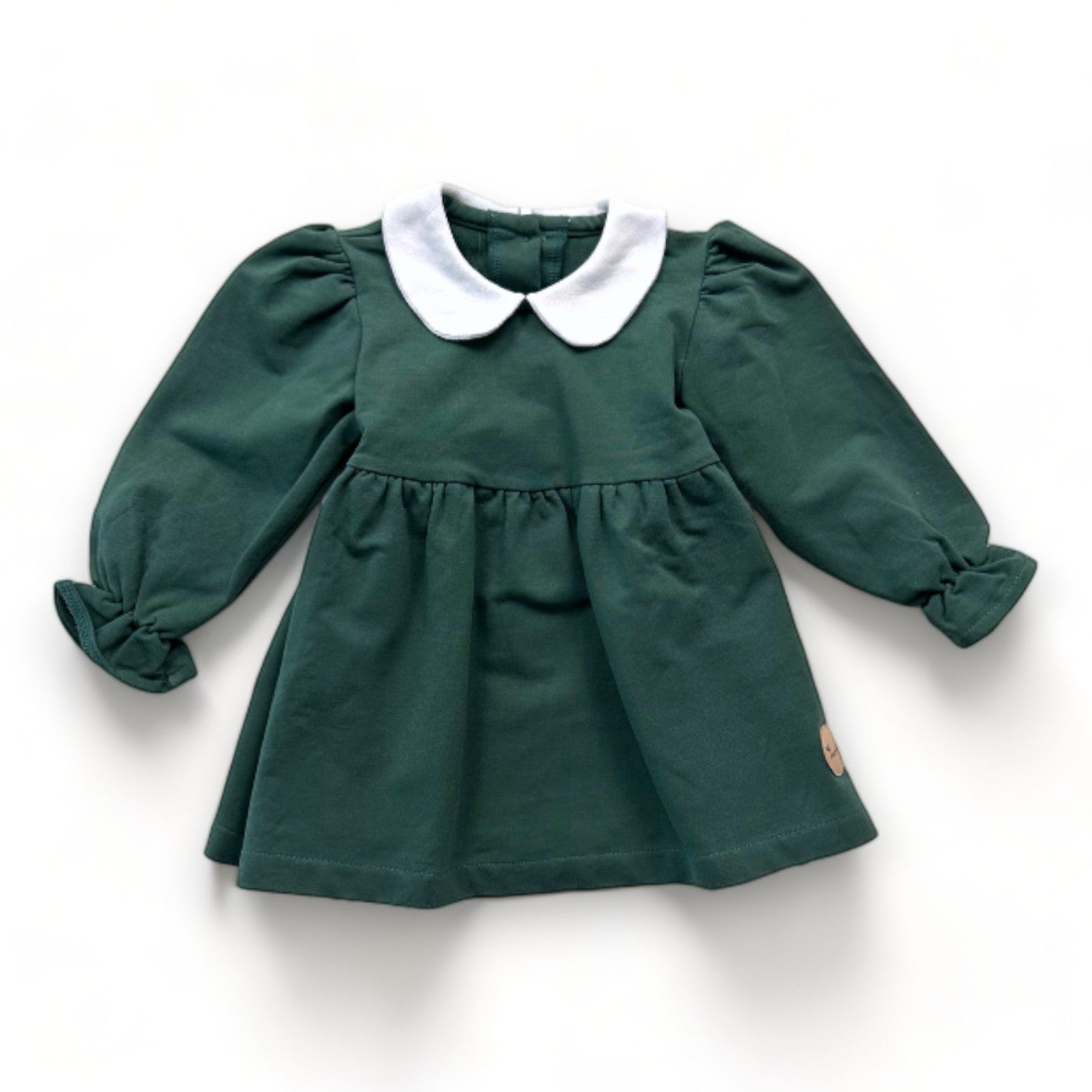 DRESSUPBABY - Robe verte avec col blanc - 18 mois