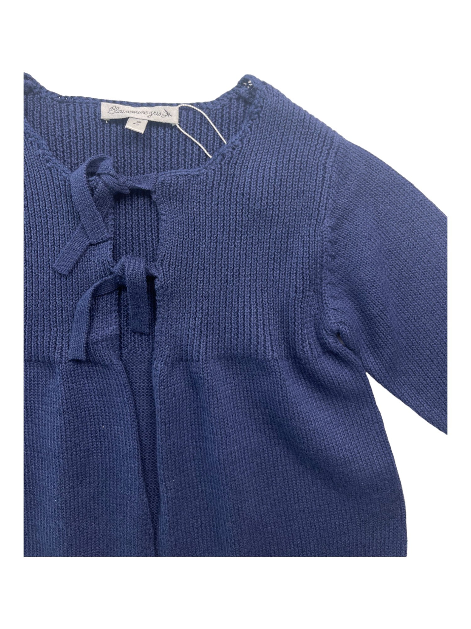 BLEU COMME GRIS - Cardigan bleu marine (neuf)- 2 ans