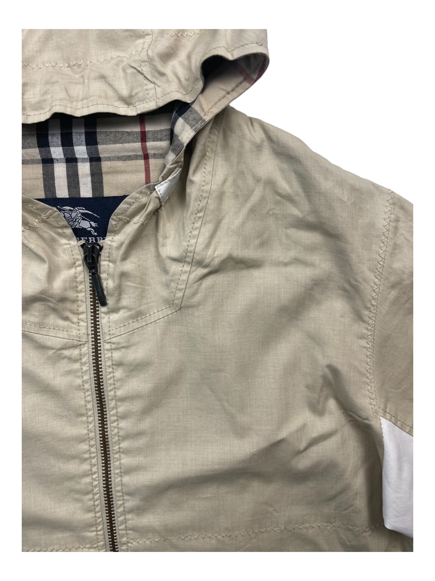 BURBERRY - Veste à capuche légère beige - 8 ans