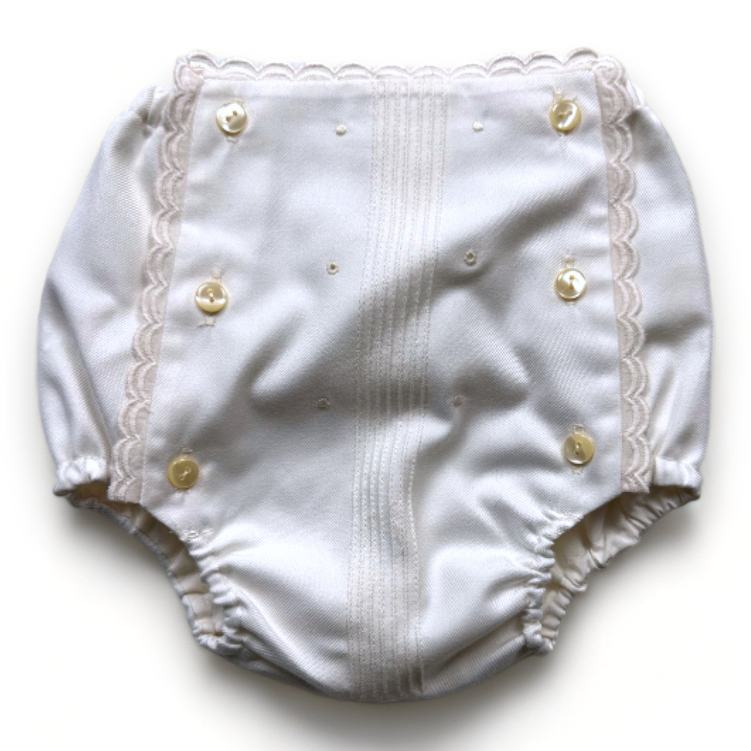 LA CHATELAINE - Bloomer blanc avec broderies - 2 ans