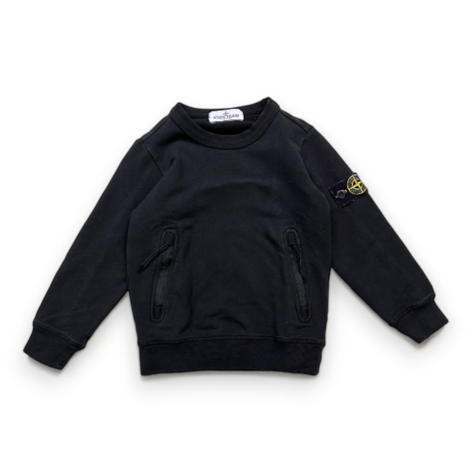 STONE ISLAND - Sweat noir avec poches - 3 ans