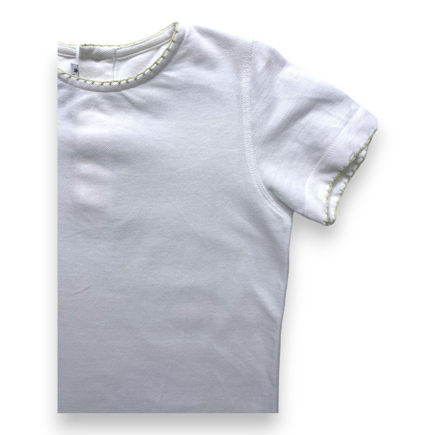 LA CHATELAINE - T shirt en coton liseré jaune - 6 ans