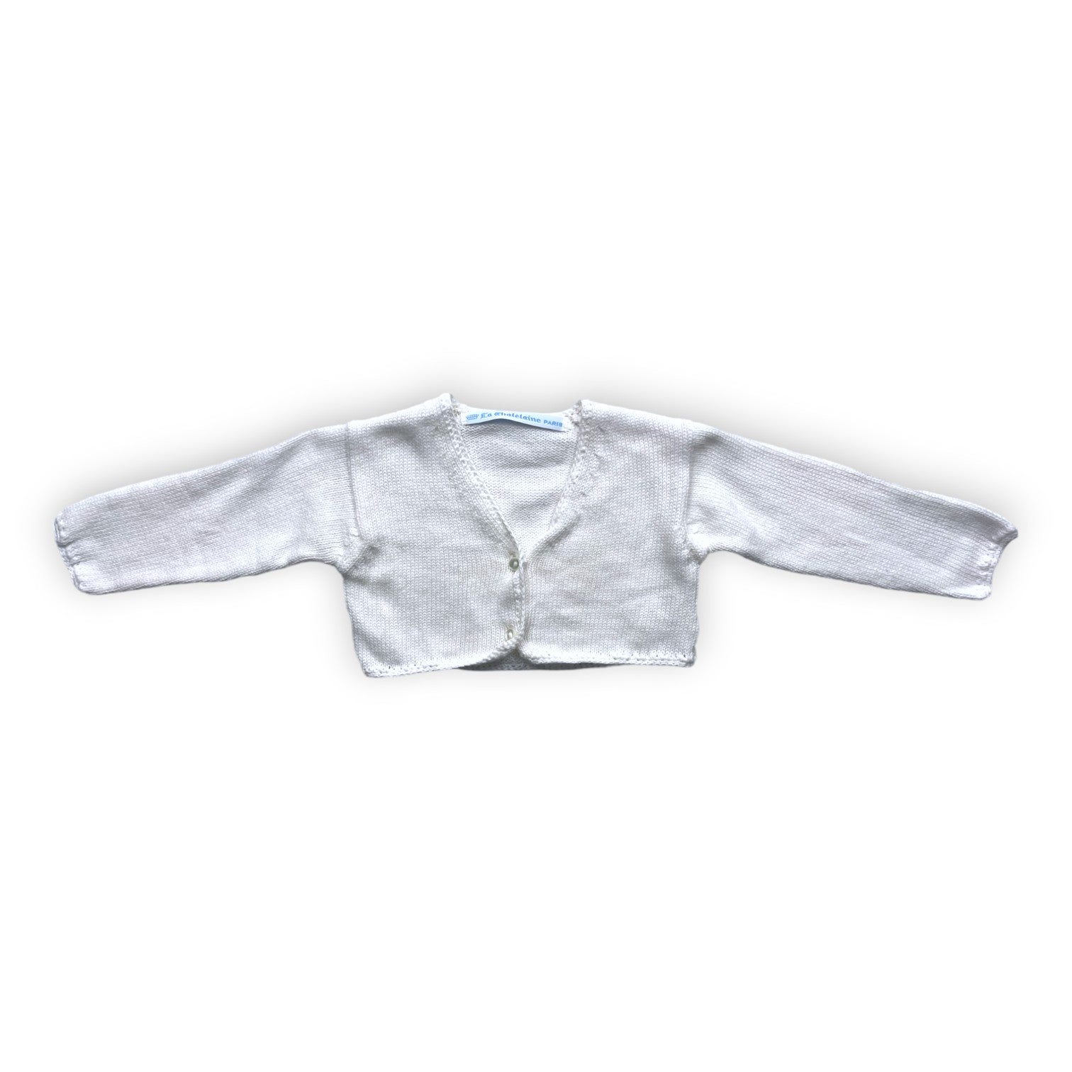 LA CHATELAINE - Cardigan court blanc - 6 mois