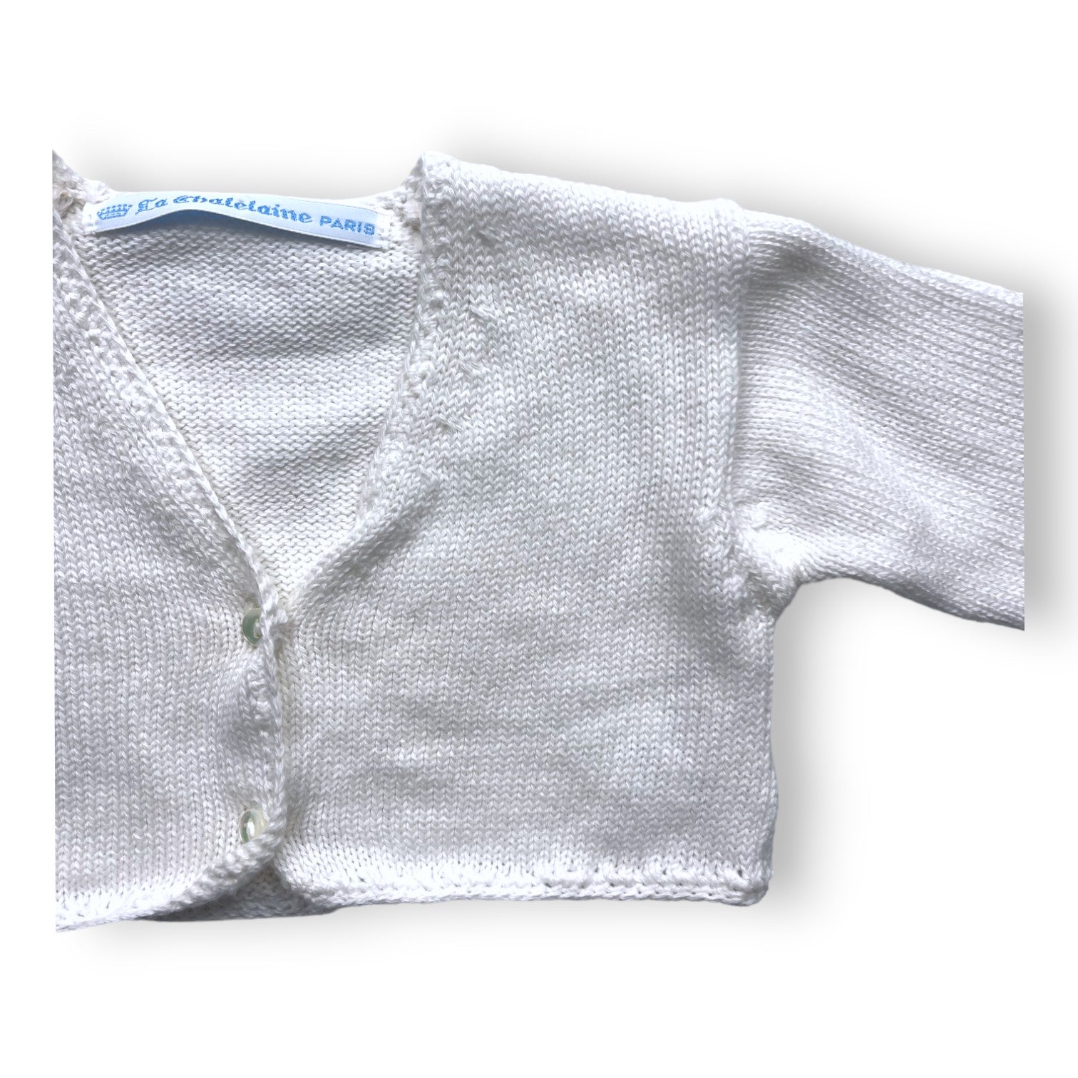 LA CHATELAINE - Cardigan court blanc - 6 mois