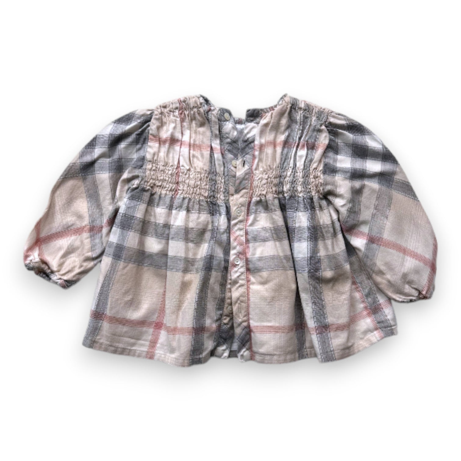 BURBERRY - Blouse imprimée check Burberry - 12 mois