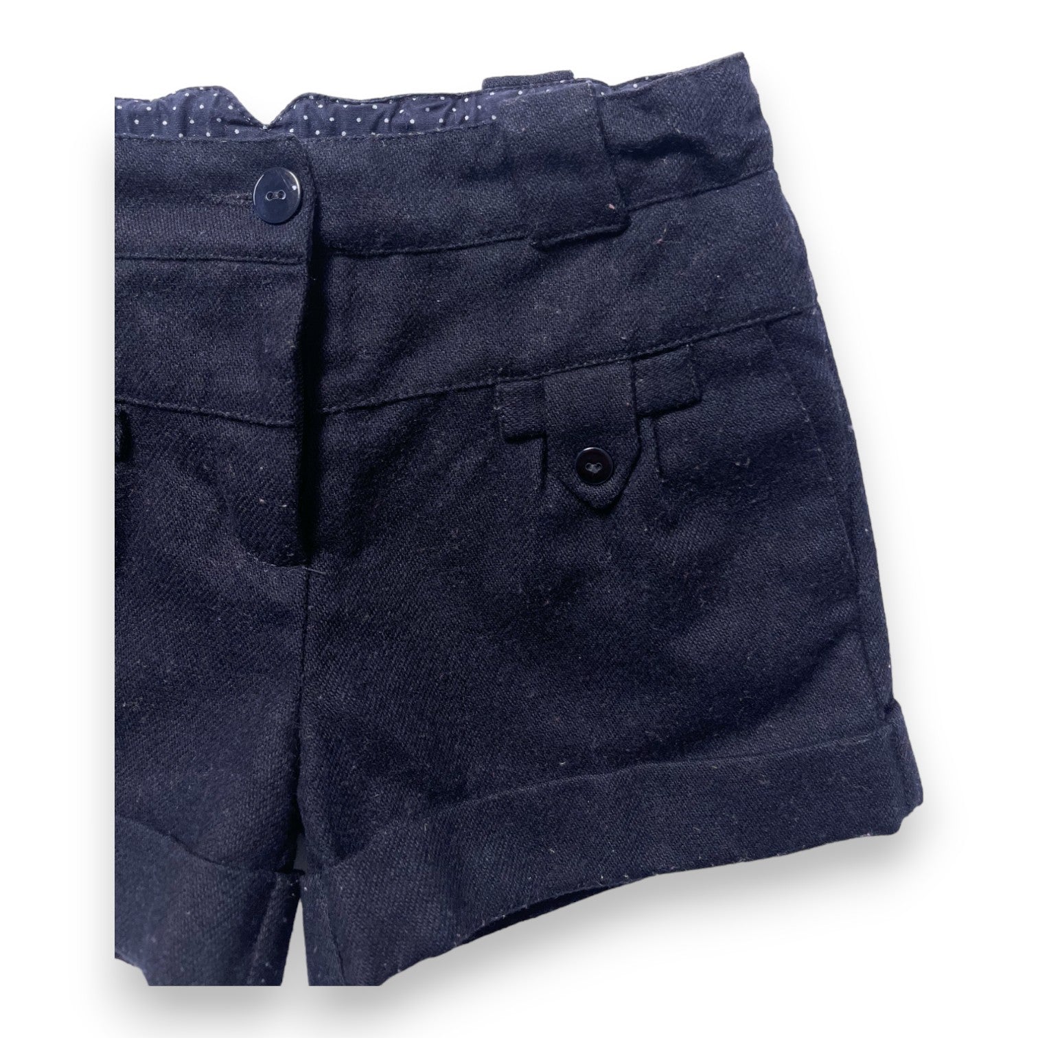 CYRILLUS - Short en laine bleu marine - 5 ans