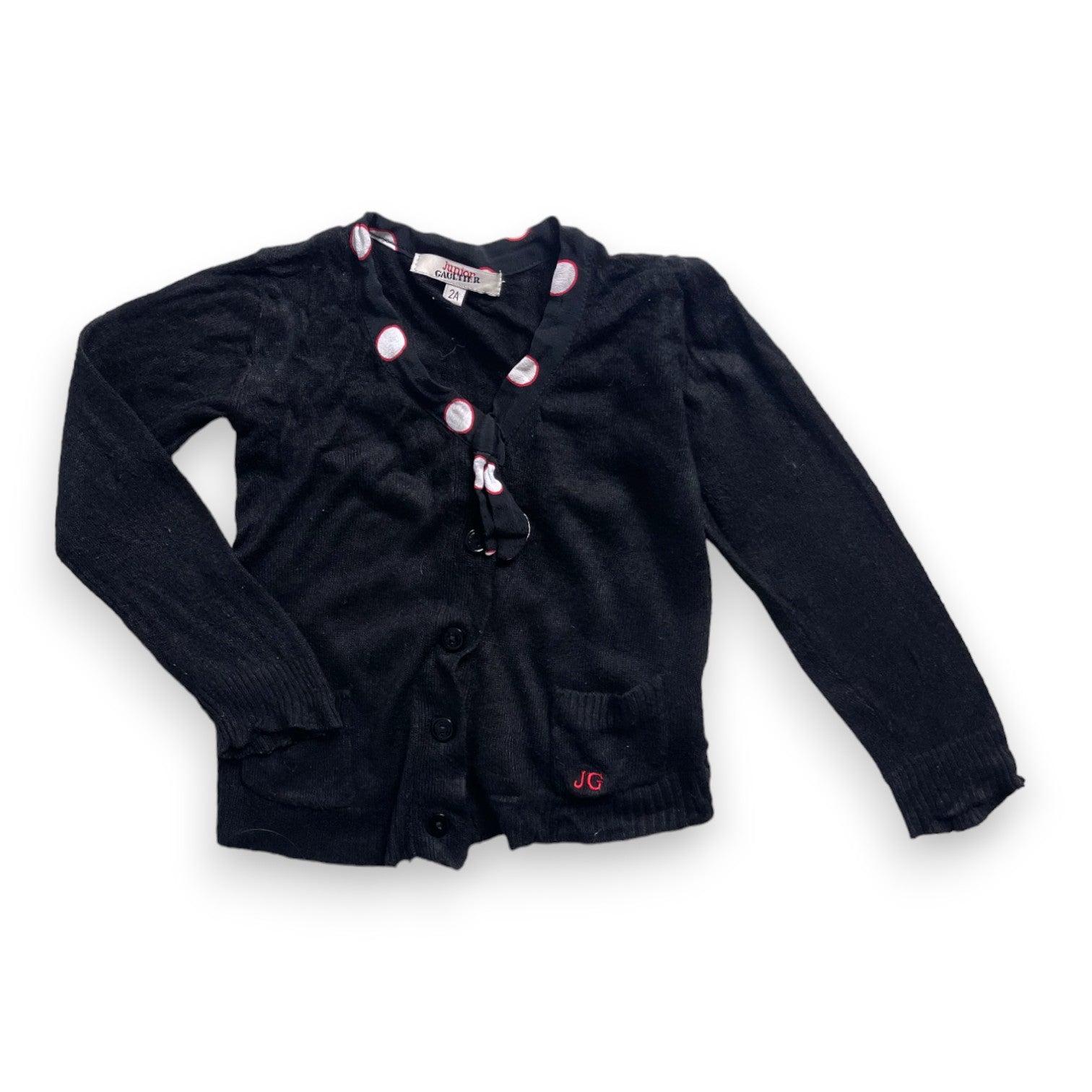 JUNIOR GAULTIER - Cardigan noir - 2 ans