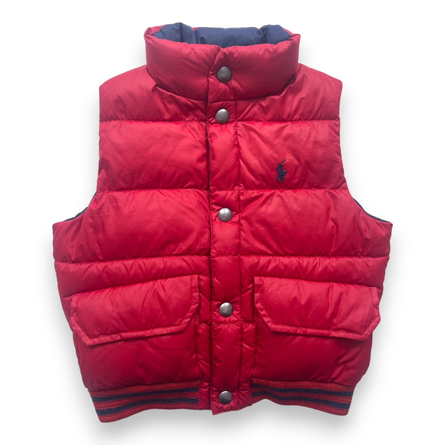 RALPH LAUREN - Doudoune sans manches reversible rouge ou bleu marine - 2 ans