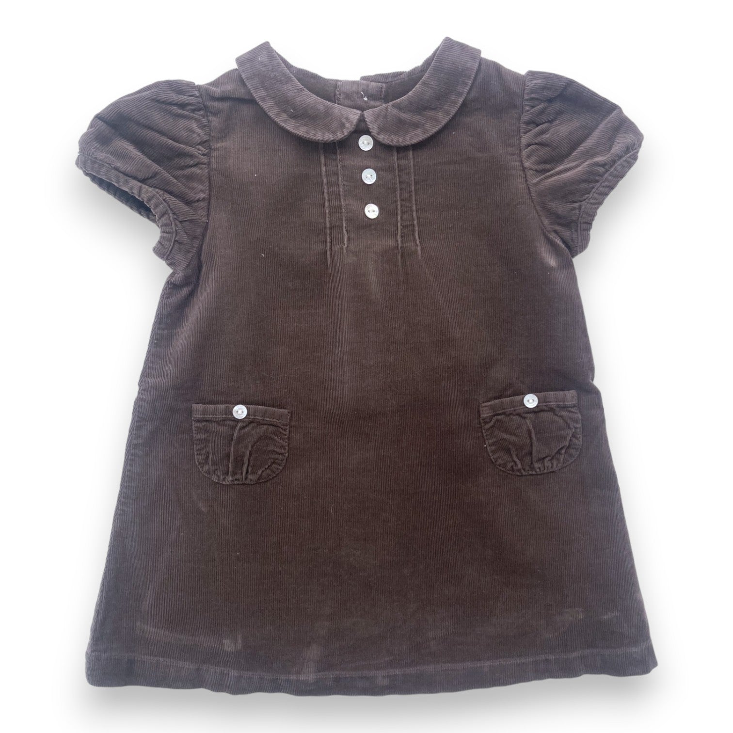 TARTINE & CHOCOLAT - Robe en velours marron - 12 mois