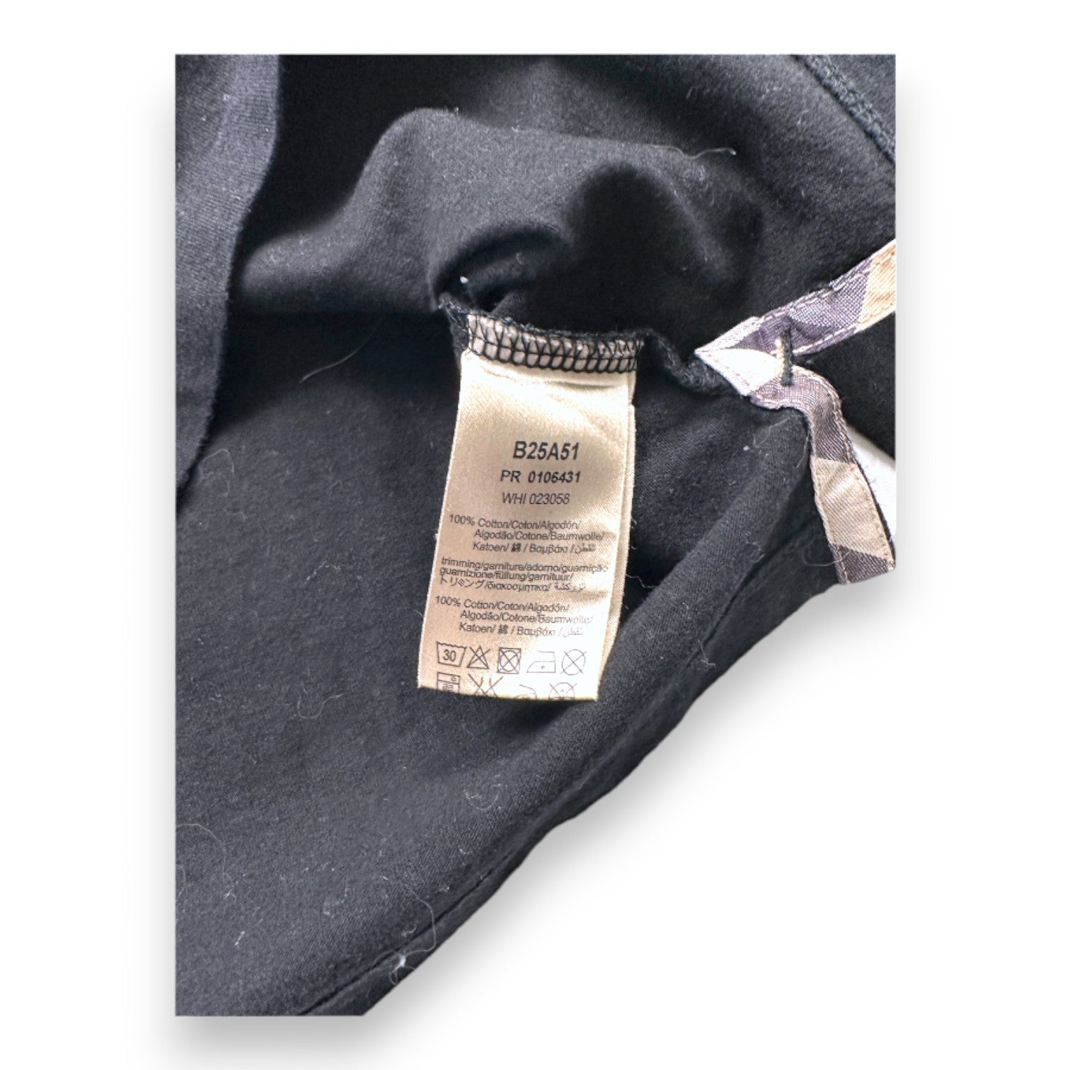 BURBERRY - Polo manches longues noir - 8 ans