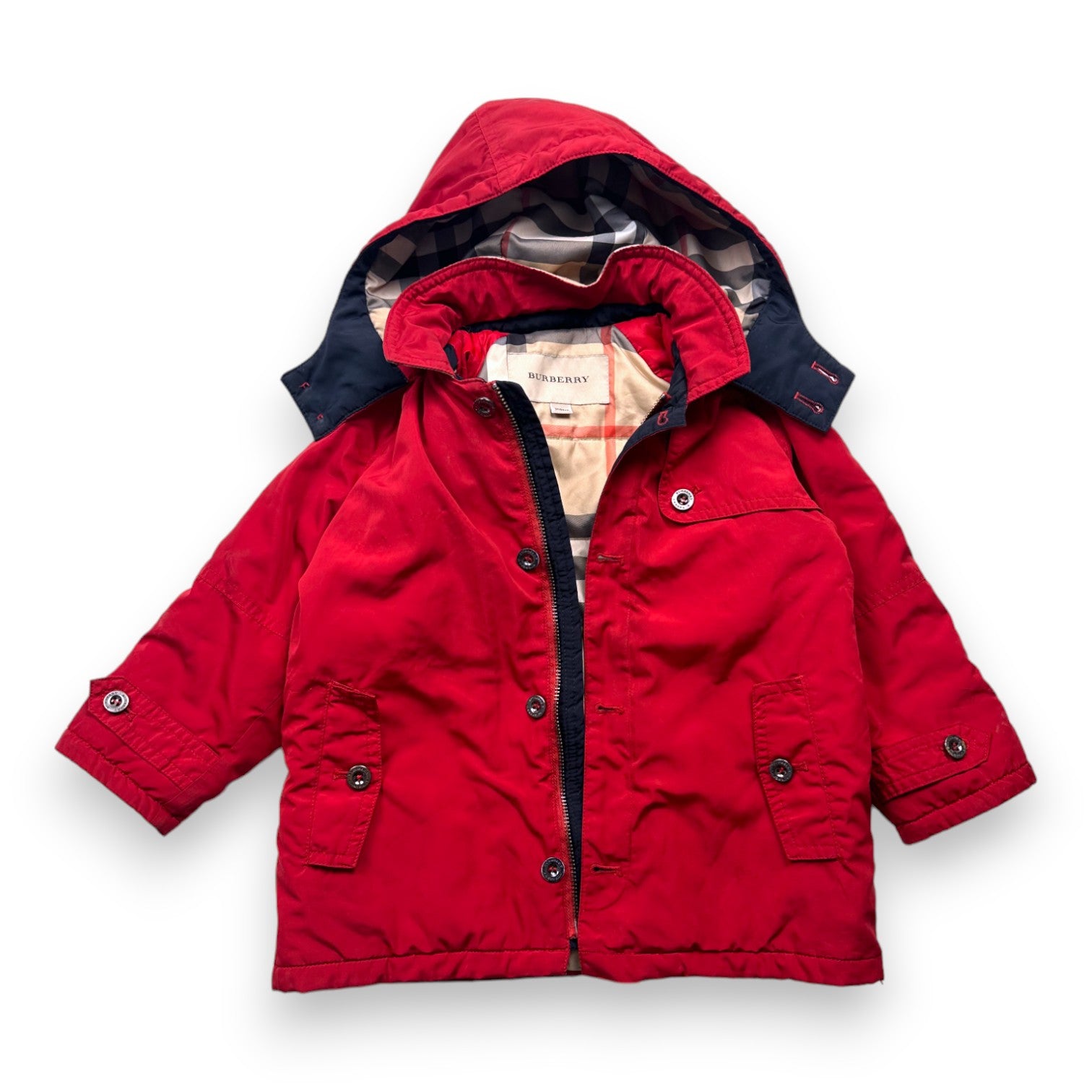 BURBERRY - Doudoune rouge - 3 ans