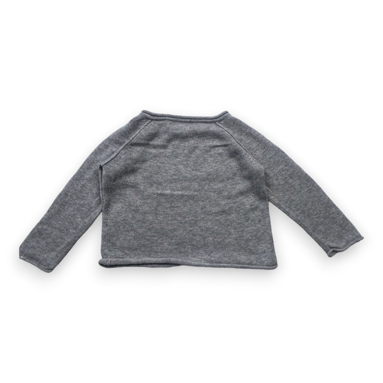 FRENCHY YUMMY - Pull gris avec détail - 6 mois