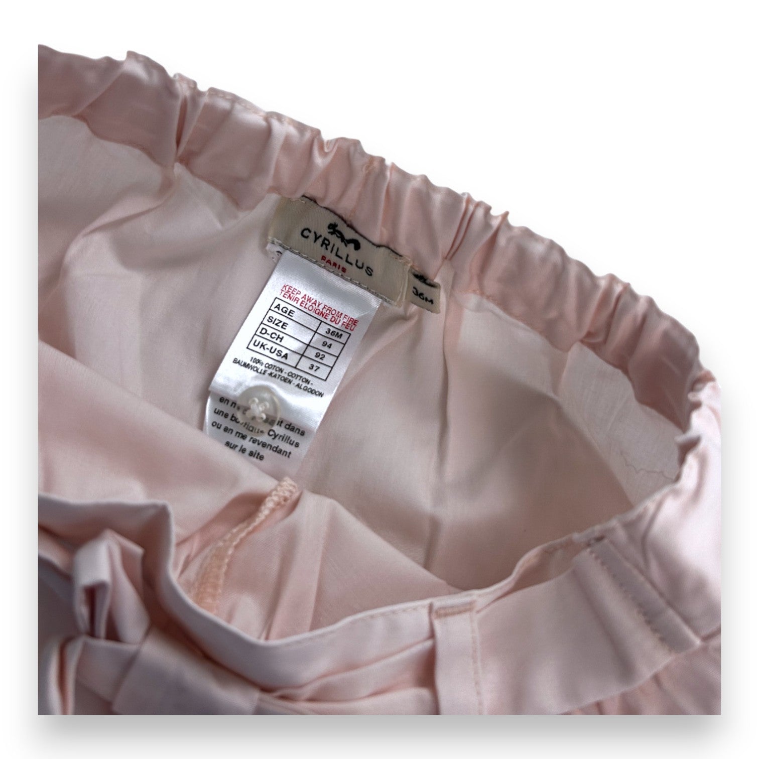 CYRILLUS - Pantalon rose poudrée - 3 ans