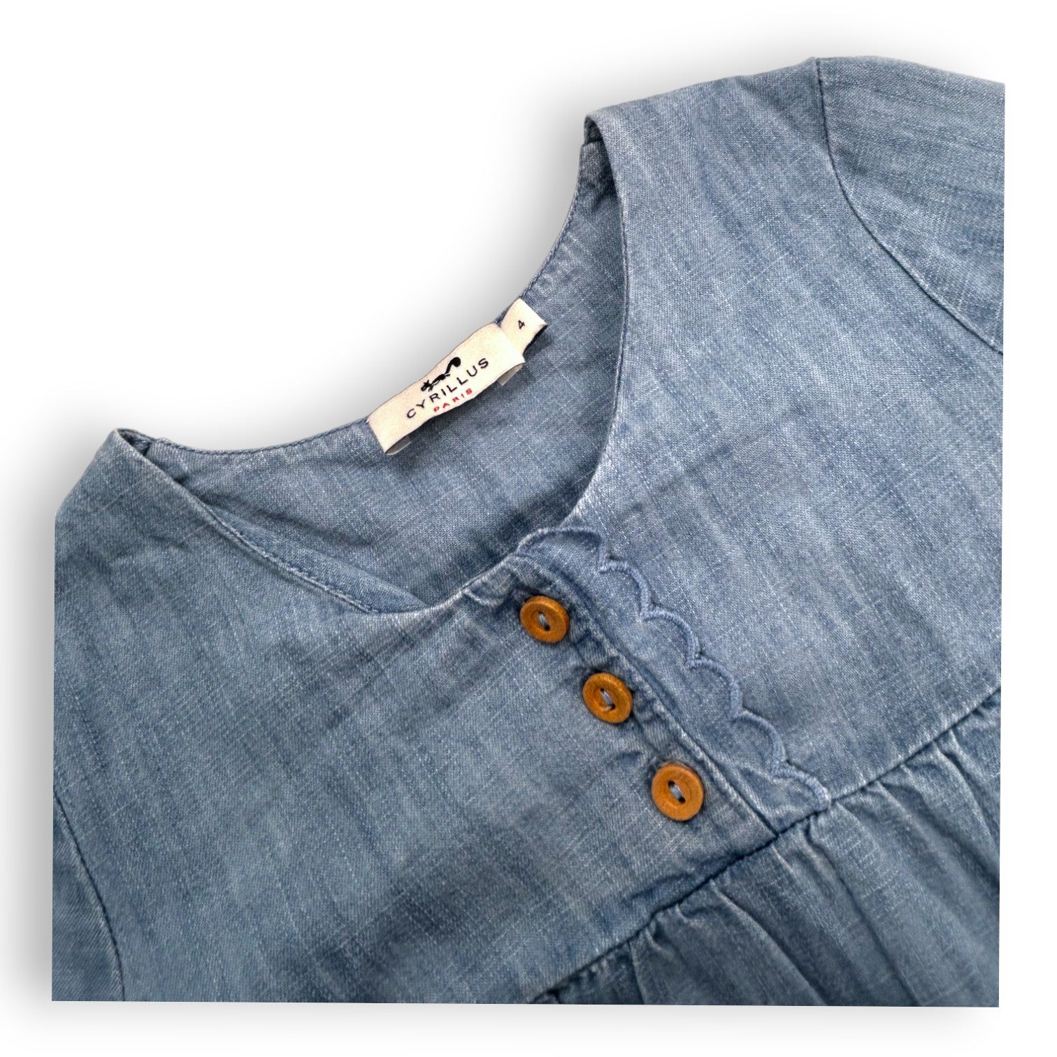 CYRILLUS - Robe en jean manches longues - 4 ans