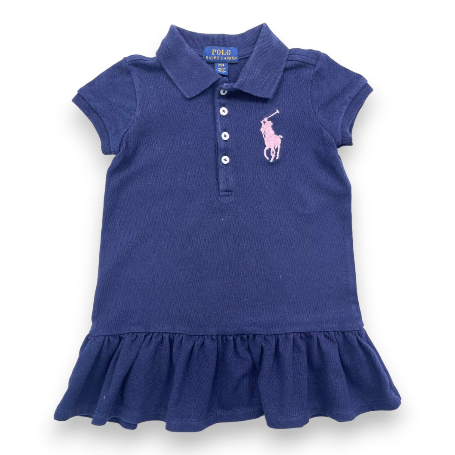 RALPH LAUREN - Robe bleu marine évasée - 2 ans