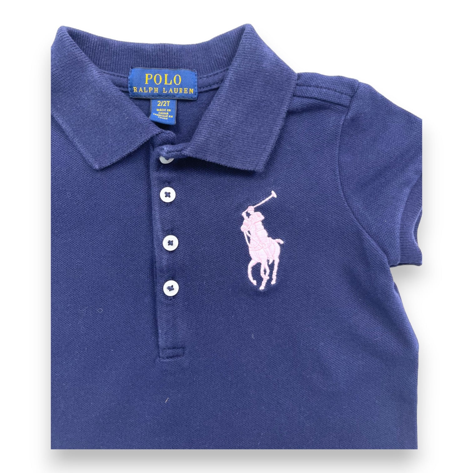 RALPH LAUREN - Robe bleu marine évasée - 2 ans