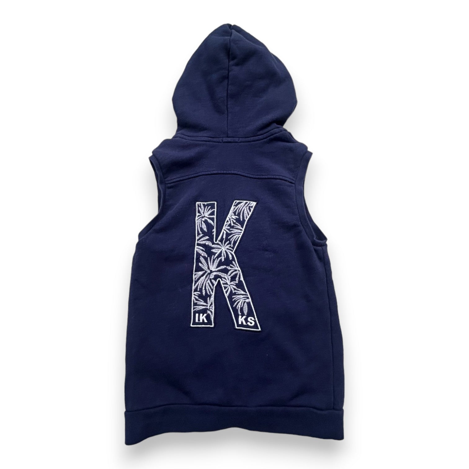 IKKS - Veste sans manches bleue à capuche - 8 ans