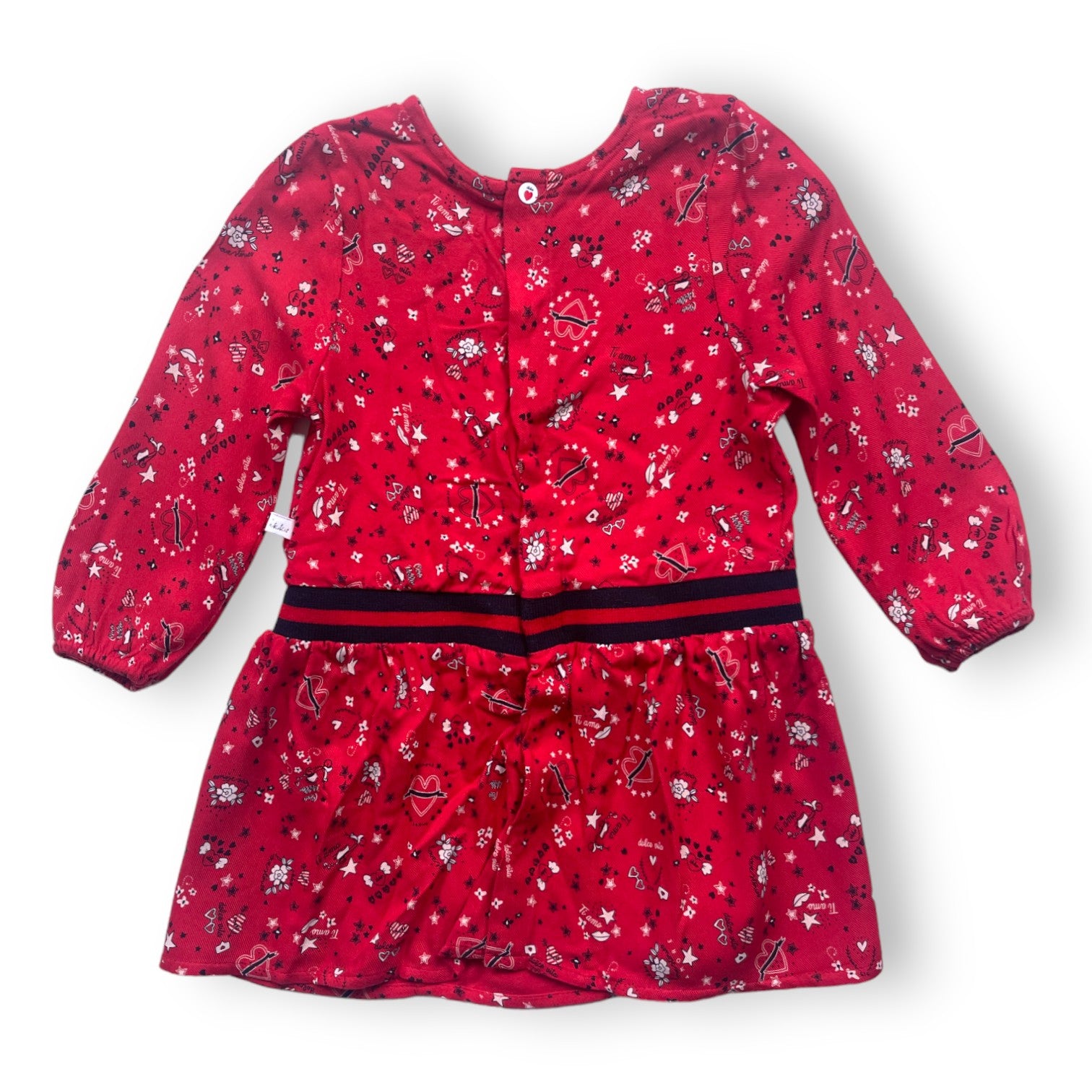 IKKS - Robe rouge à motifs - 18 mois