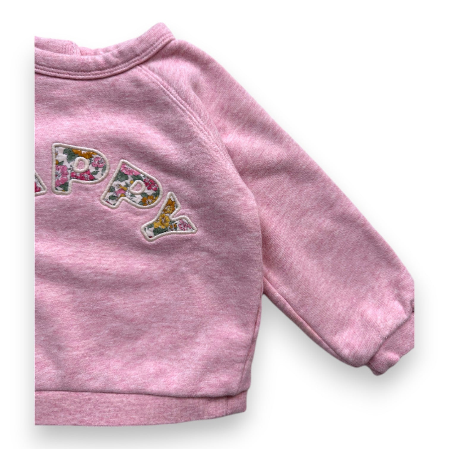 CYRILLUS - sweat rose brodé "Happy" - 2 ans