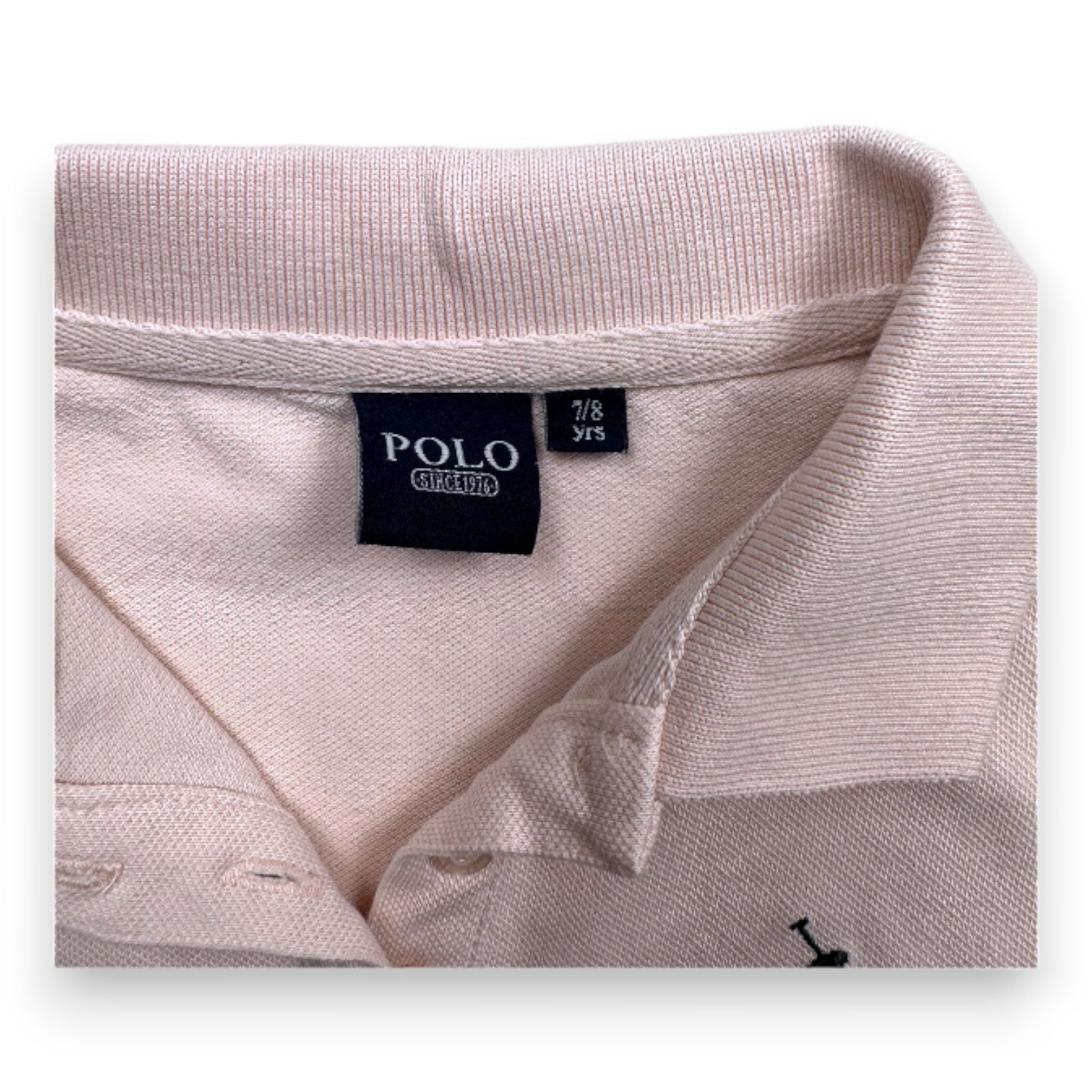 POLO - Robe polo rose à manches courtes - 7 ans