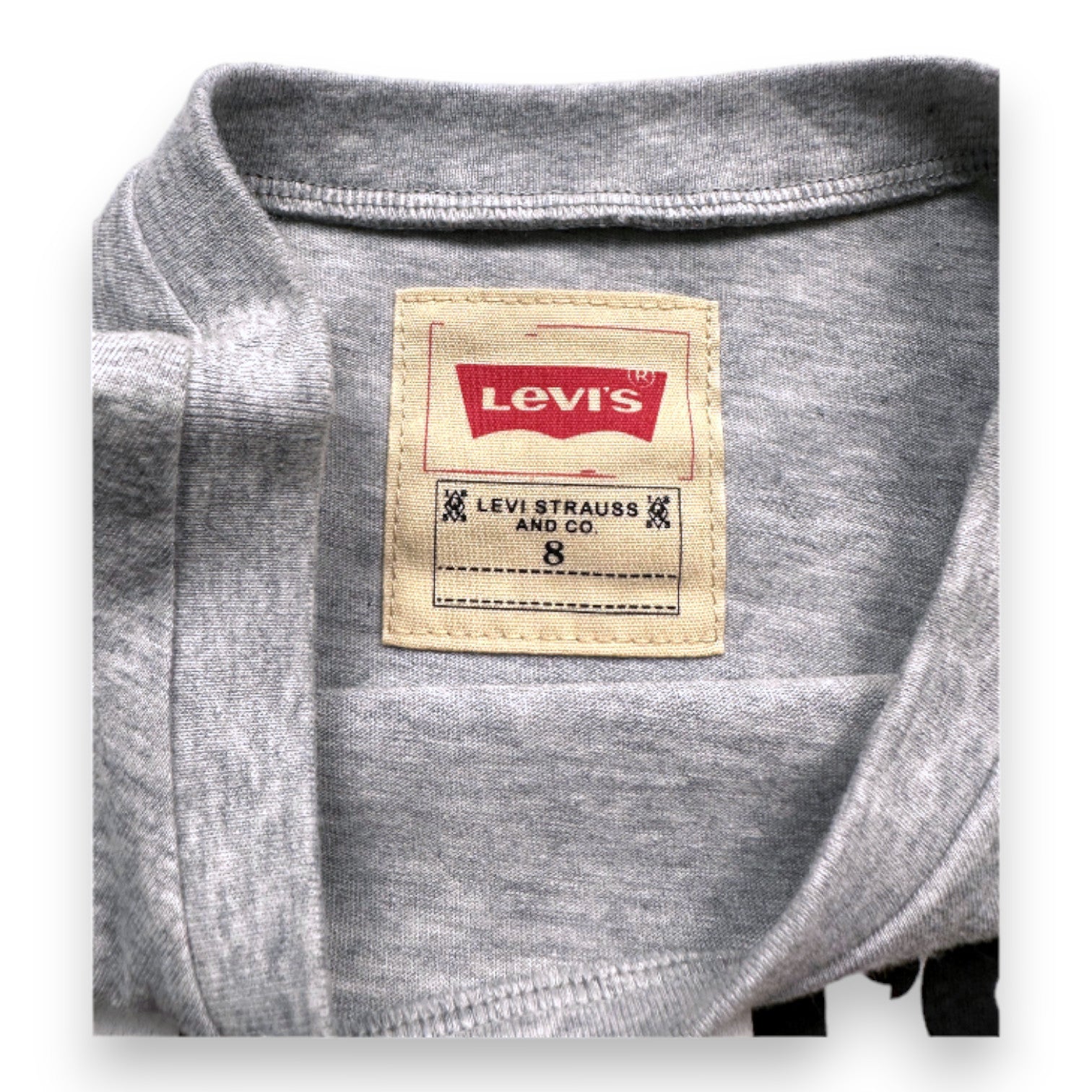 LEVI'S - Robe t-shirt grise avec logo Levi's - 8 ans