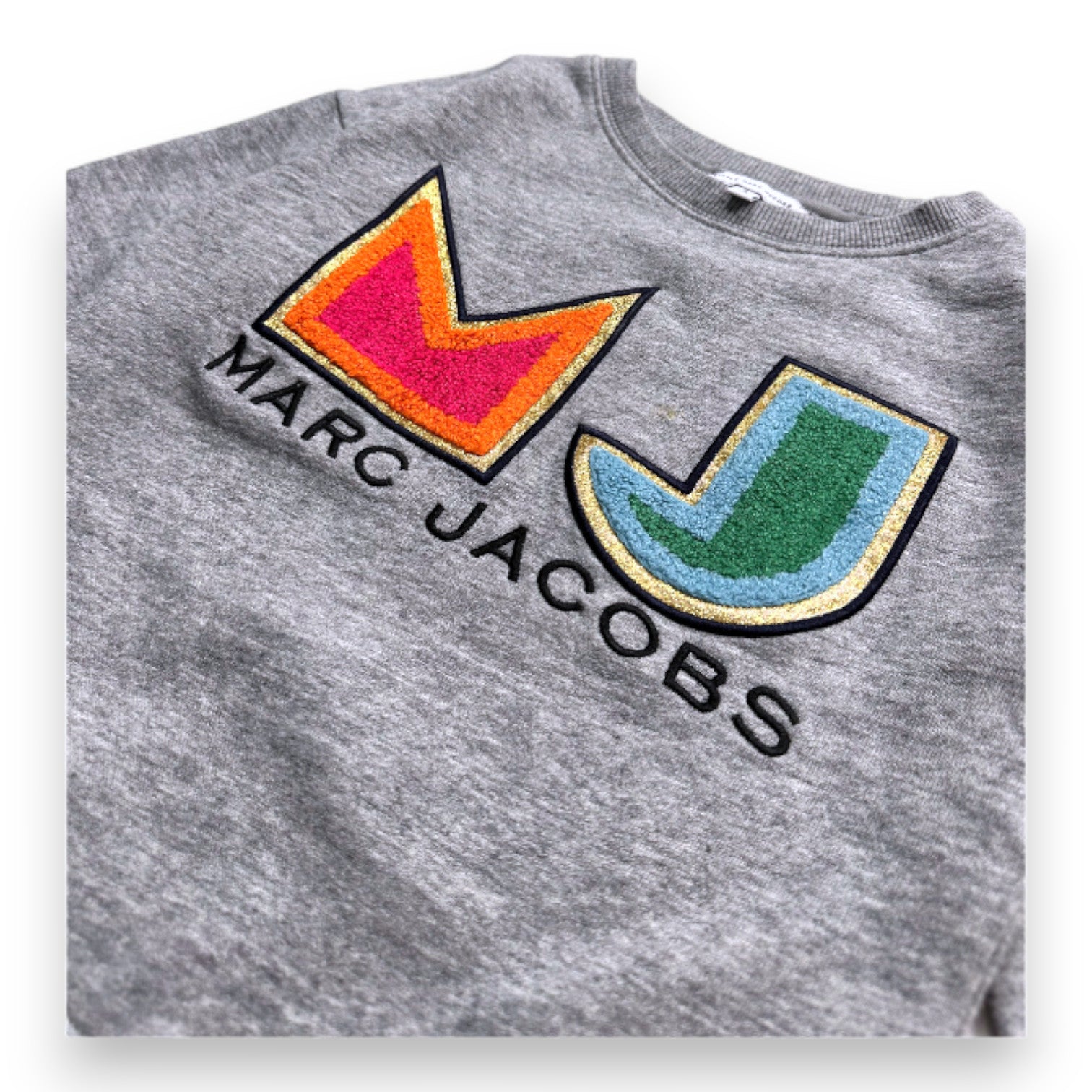 MARC JACOBS - Sweat à manches longues gris avec imprimés - 6 ans