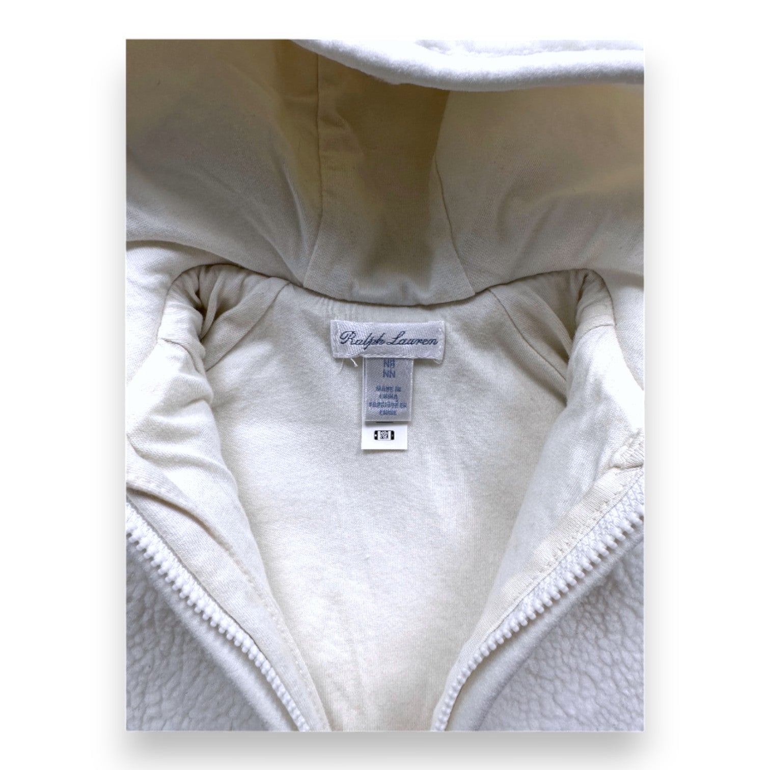 RALPH LAUREN - Combinaison en fourrure blanche - 1 mois