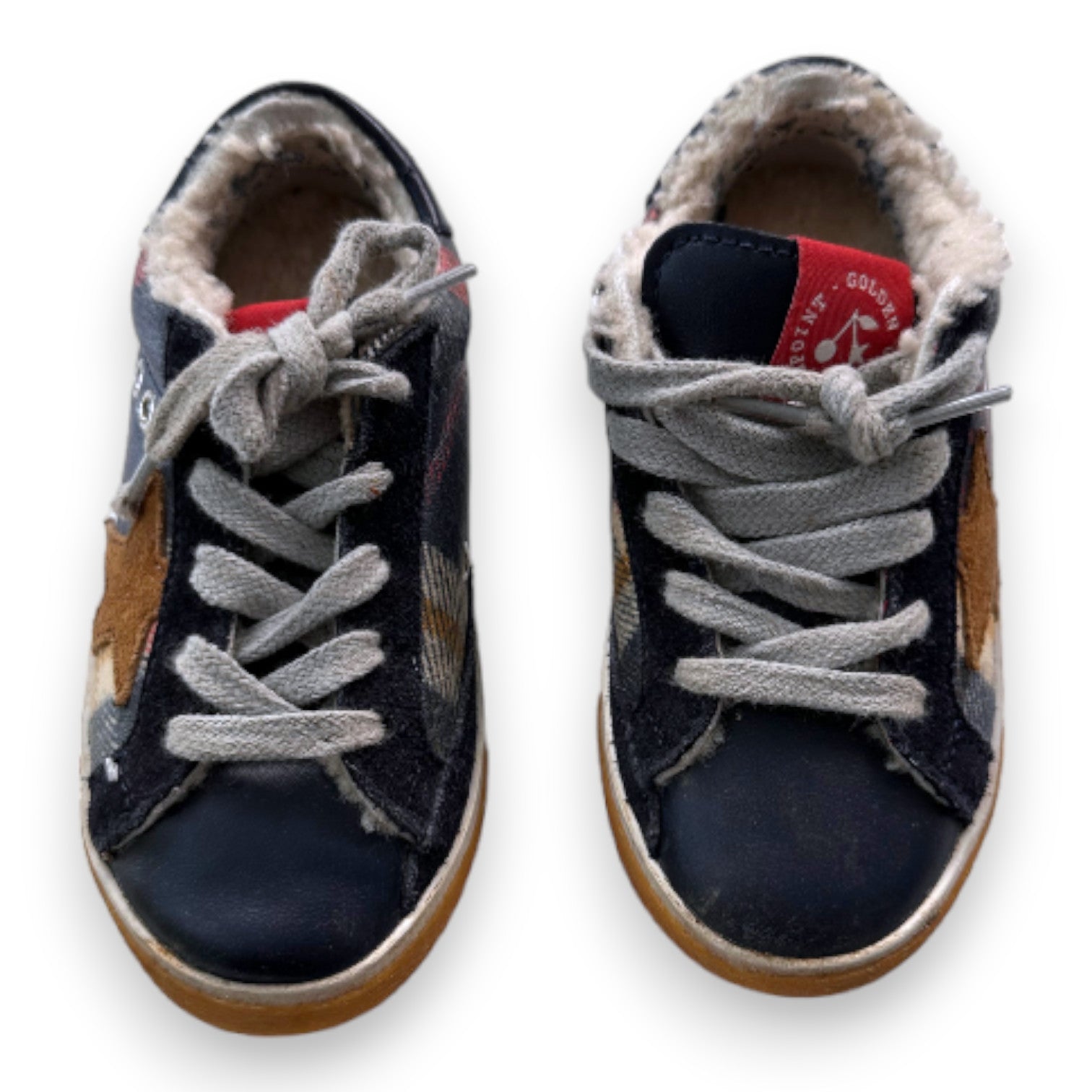 GOLDEN GOOSE - Baskets rouge et bleu à carreaux - 24