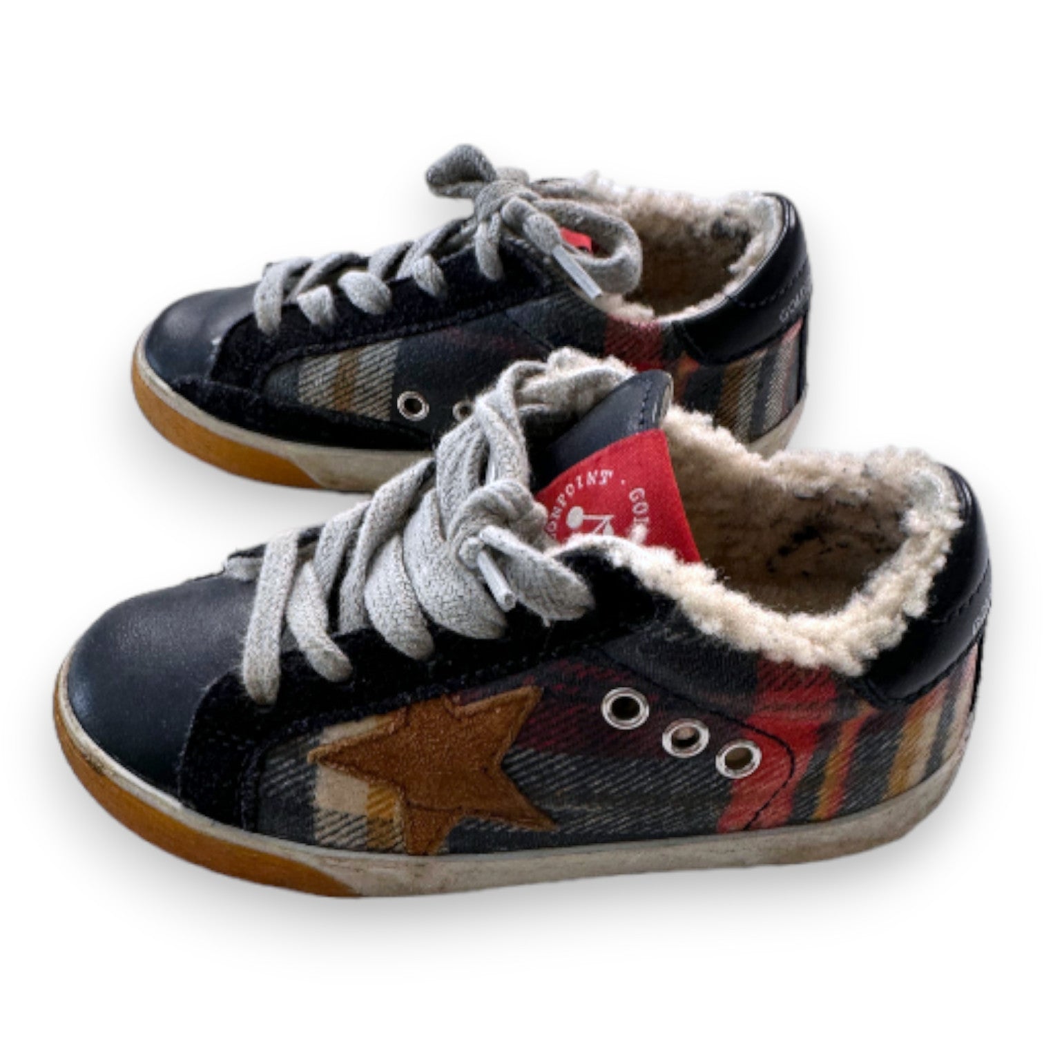 GOLDEN GOOSE - Baskets rouge et bleu à carreaux - 24