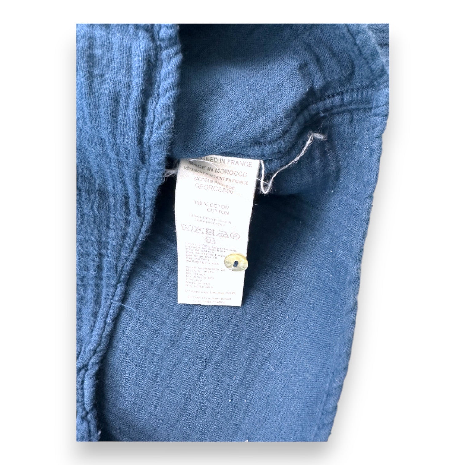 BONTON - Chemise bleue à manches longues - 4 ans