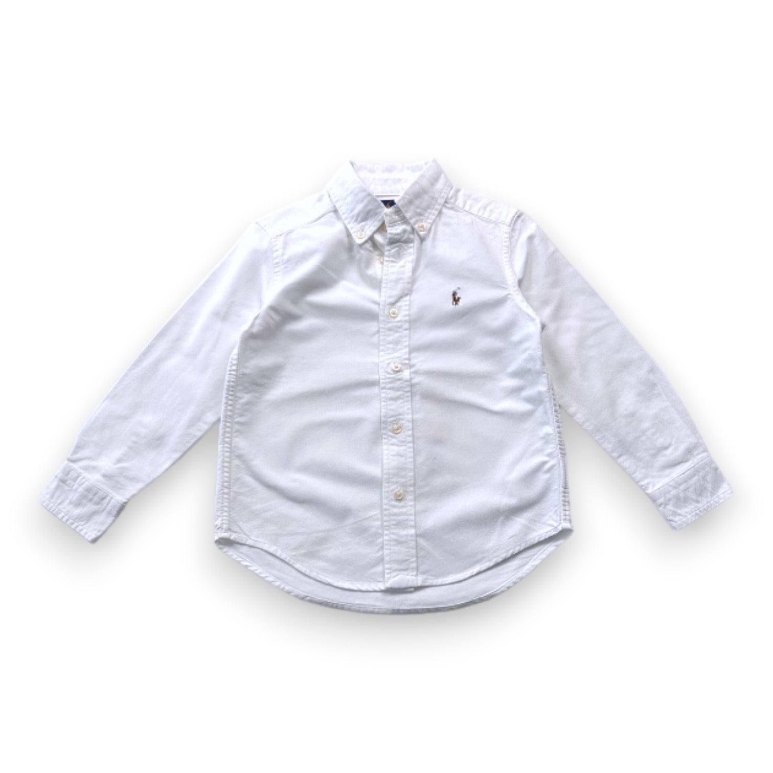 RALPH LAUREN - Chemise à manches longues blanche - 4 ans