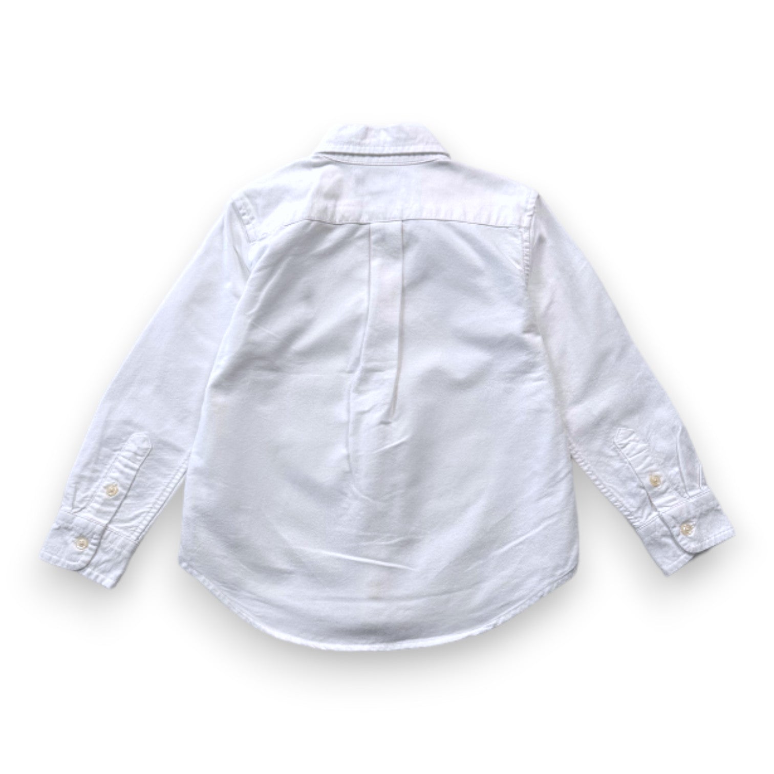 RALPH LAUREN - Chemise à manches longues blanche - 4 ans