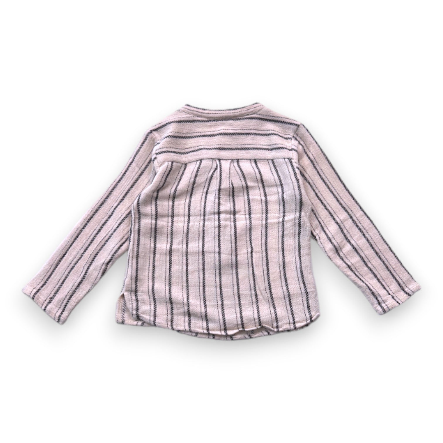 LOUIS LOUISE - Chemise à manches longues beige à rayures noires - 4 ans