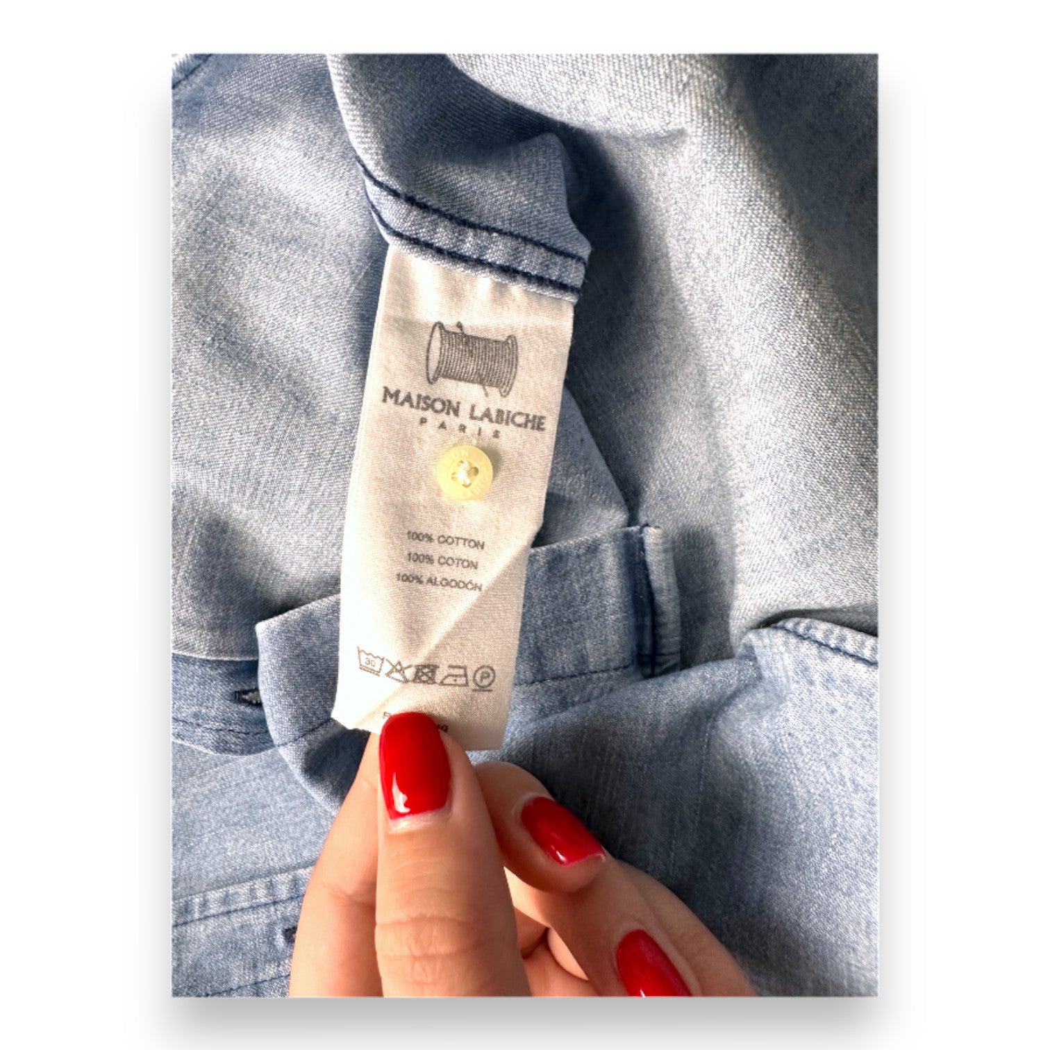 MAISON LABICHE - Chemise en jean bleue - 4 ans