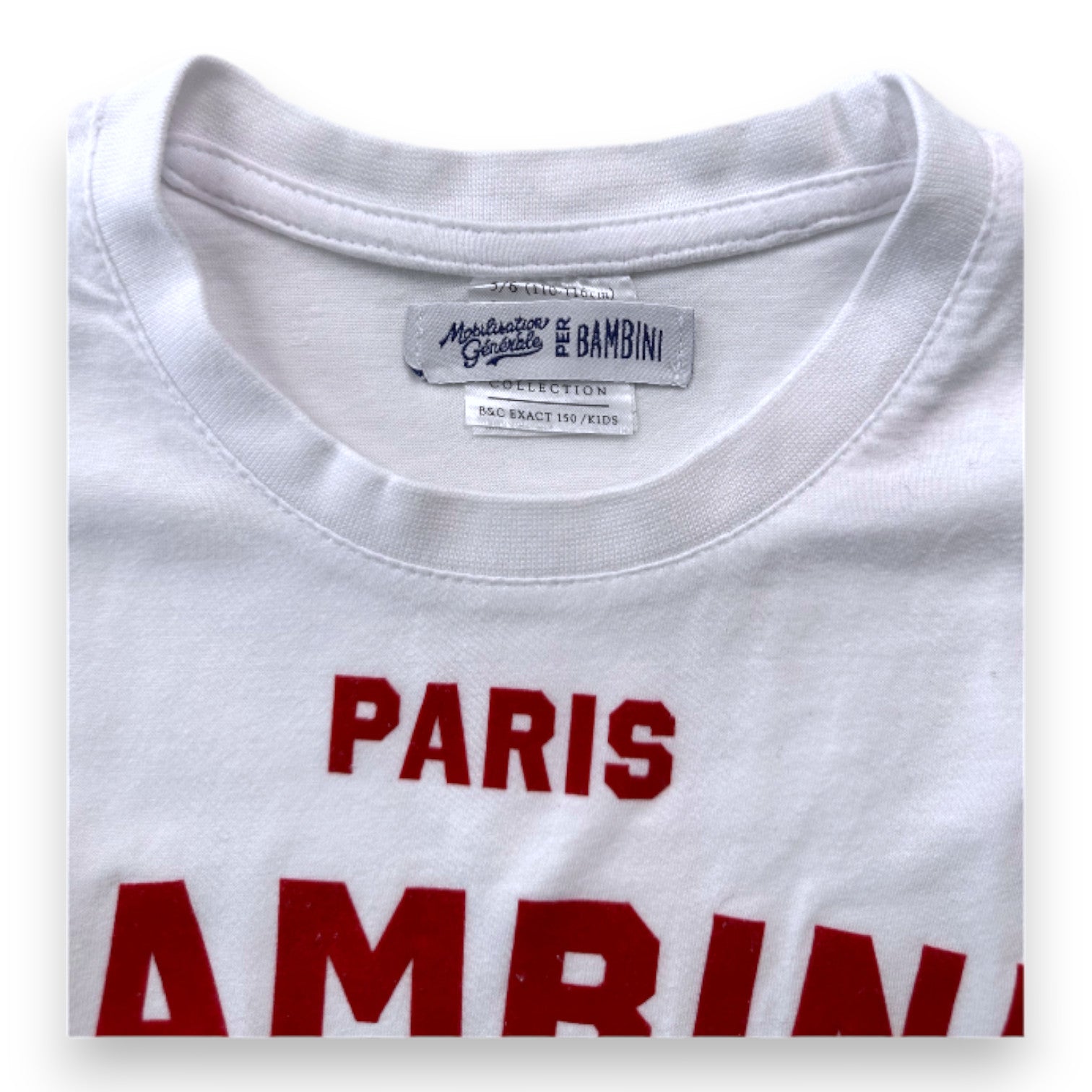 MOBILISATION GENARALE - T-shirt blanc "Paris Bambini Club" - 5 ans