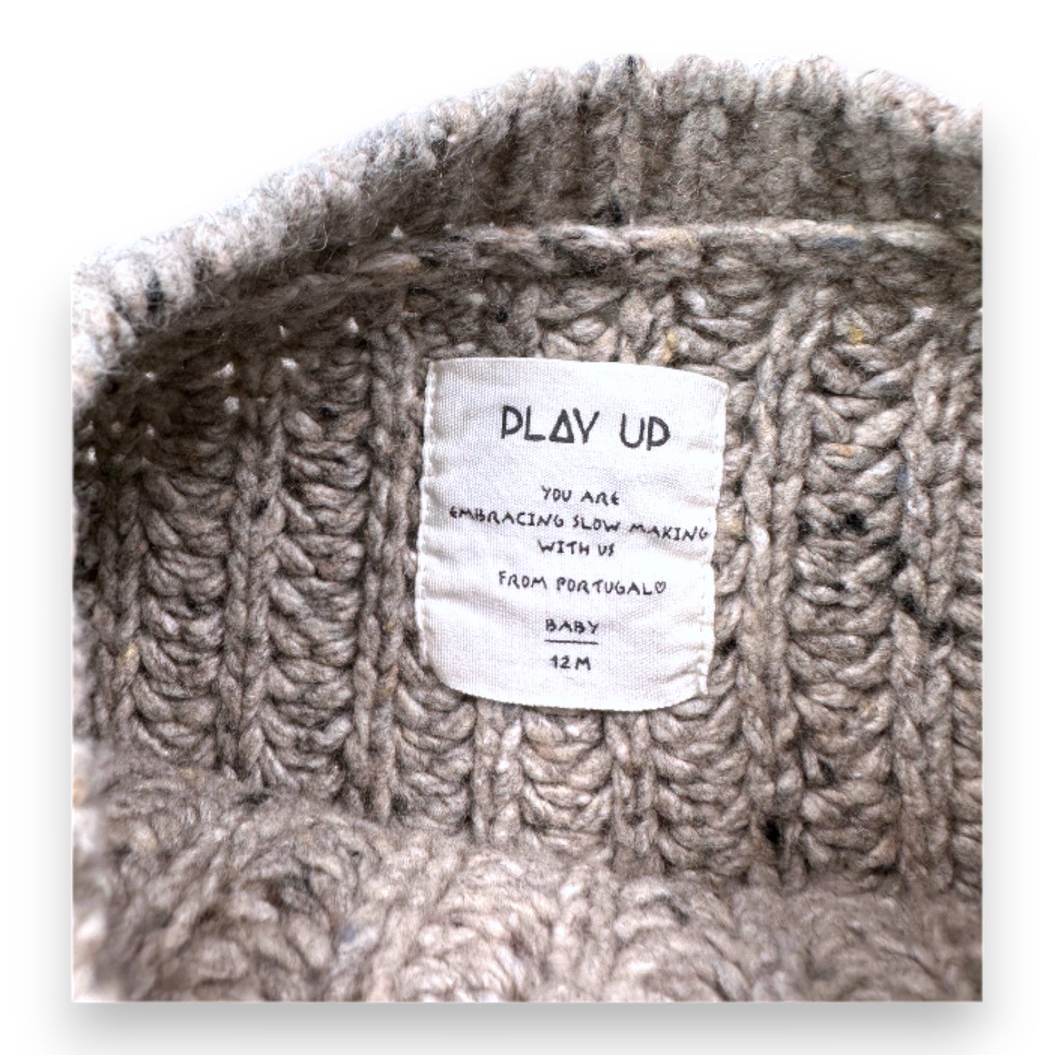 PLAY UP - Pull en laine gris - 12 mois