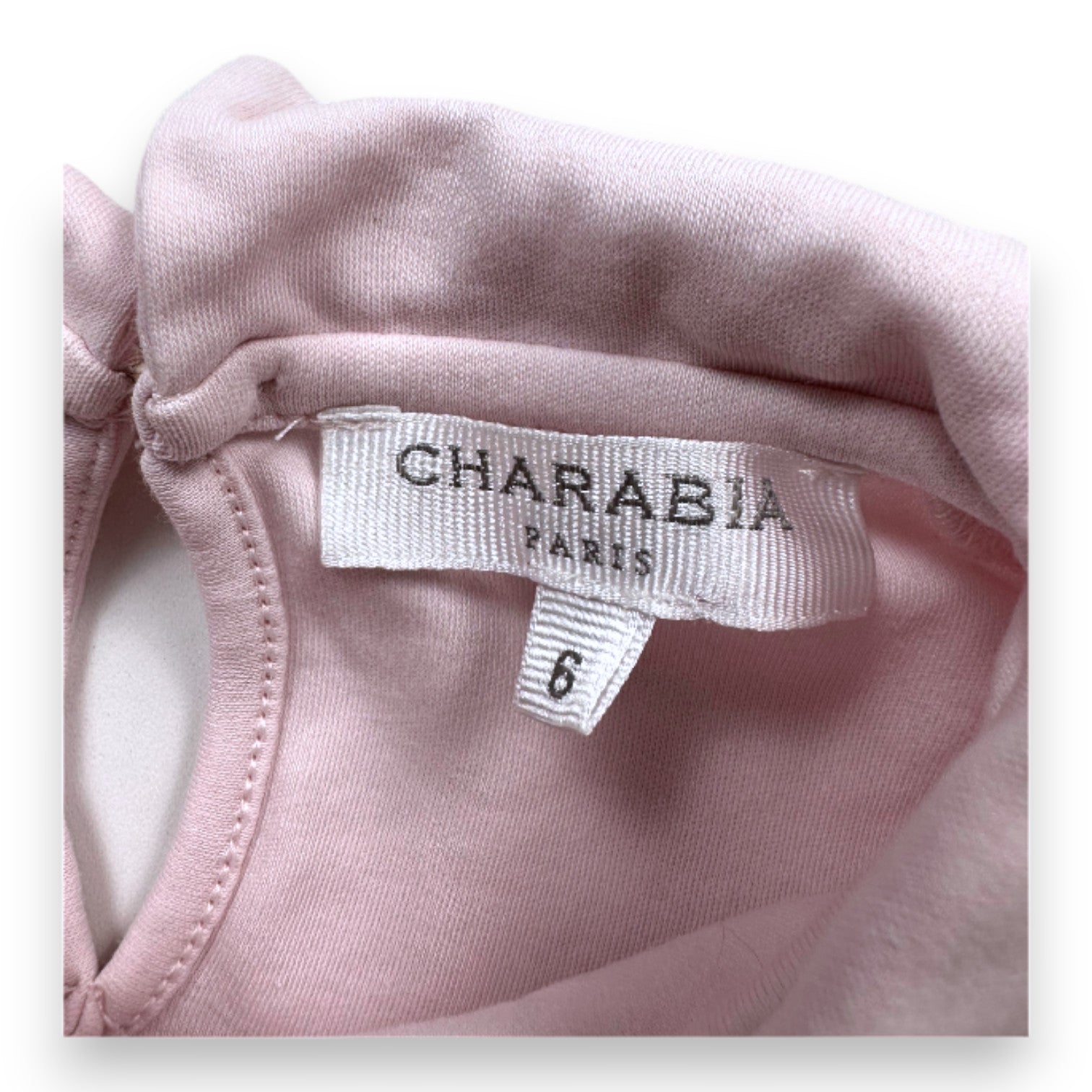 CHARABIA - T-shirt à manches longues rose avec col chat - 6 ans