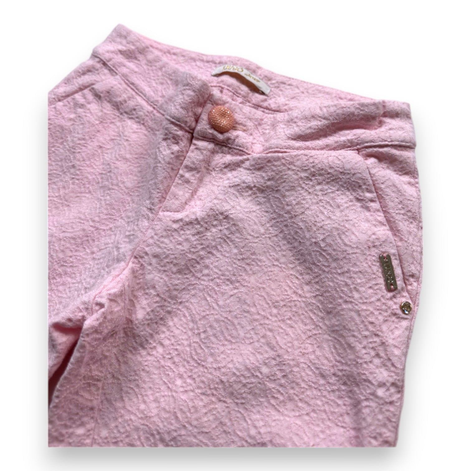 LIU-JO - Pantalon rose avec broderies - 8 ans