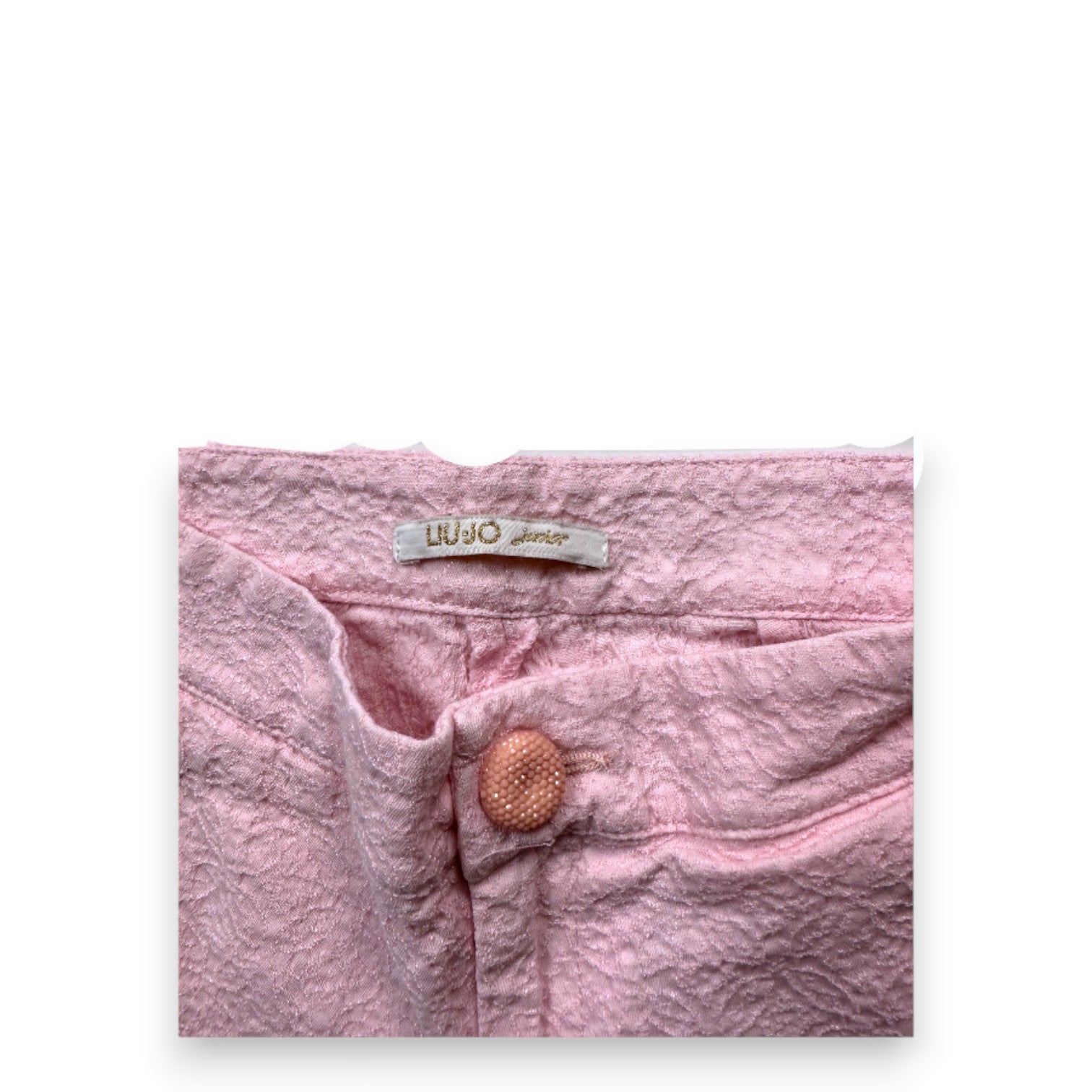 LIU-JO - Pantalon rose avec broderies - 8 ans