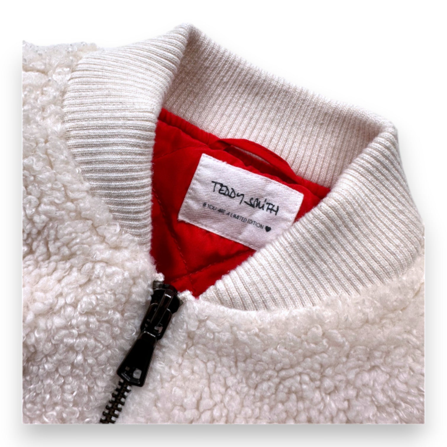 TEDDY SMITH - Manteau effet mouton blanc - 8 ans