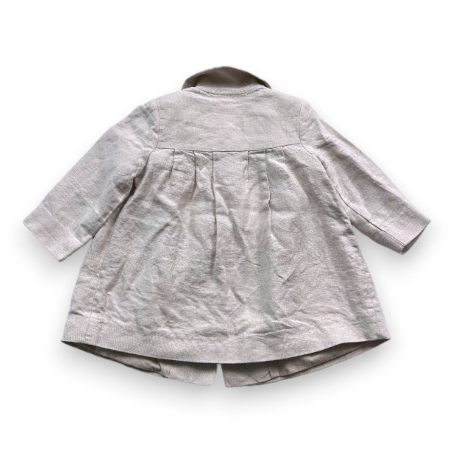 PILI CARRERA - Manteau en lin beige - 4 ans