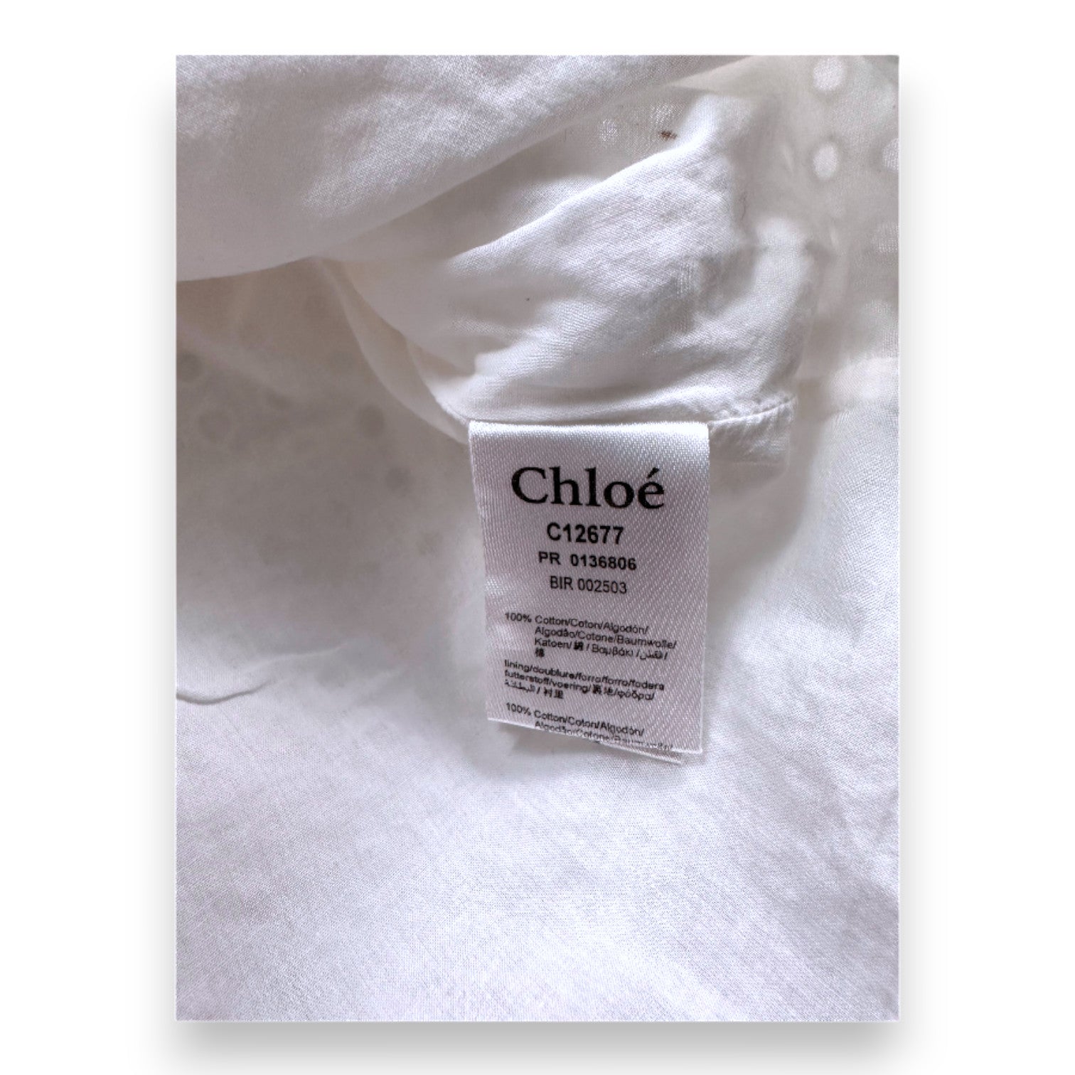 CHLOE - Robe blanche à manches courtes - 5 ans