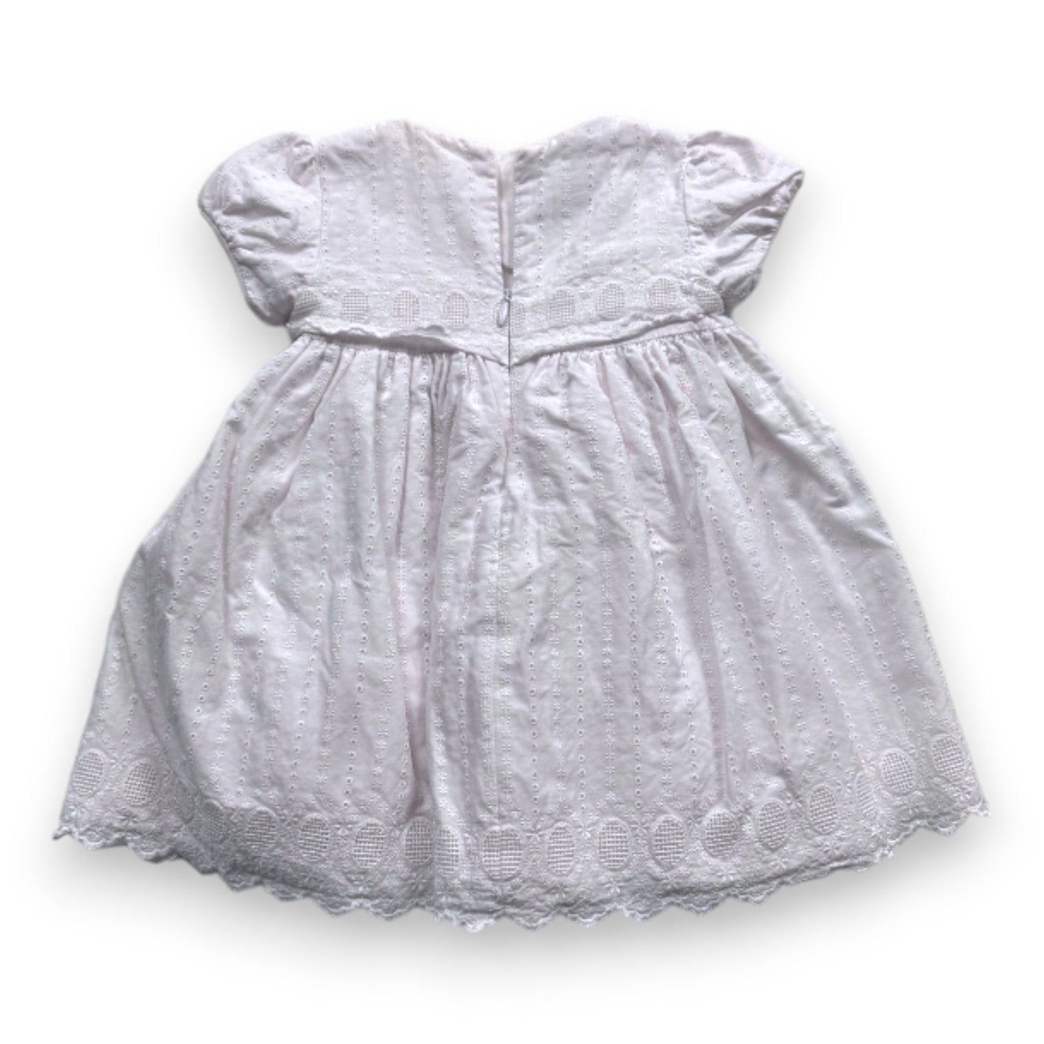 BABY DIOR - Robe blanche avec détails - 6 mois