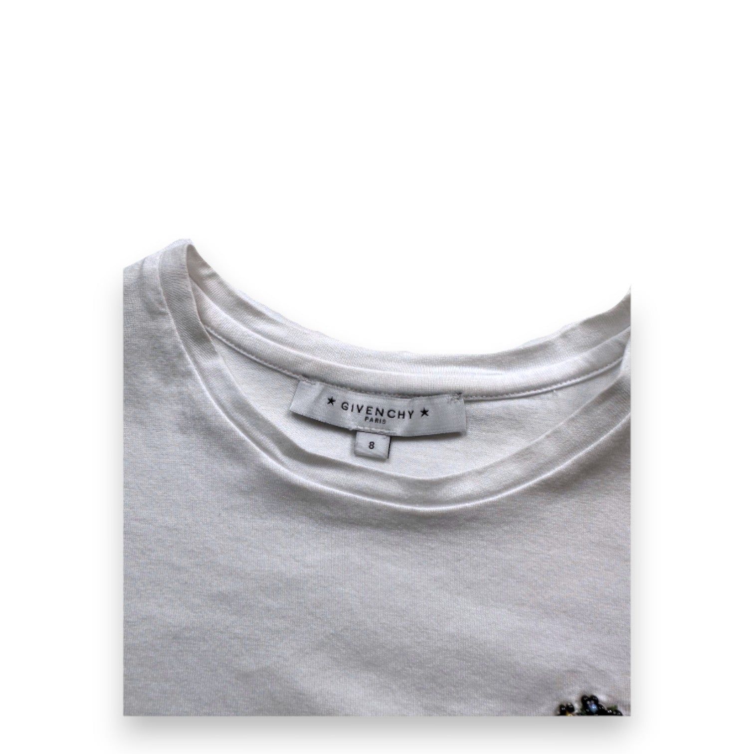GIVENCHY - T-shirt blanc à manches courtes - 8 ans