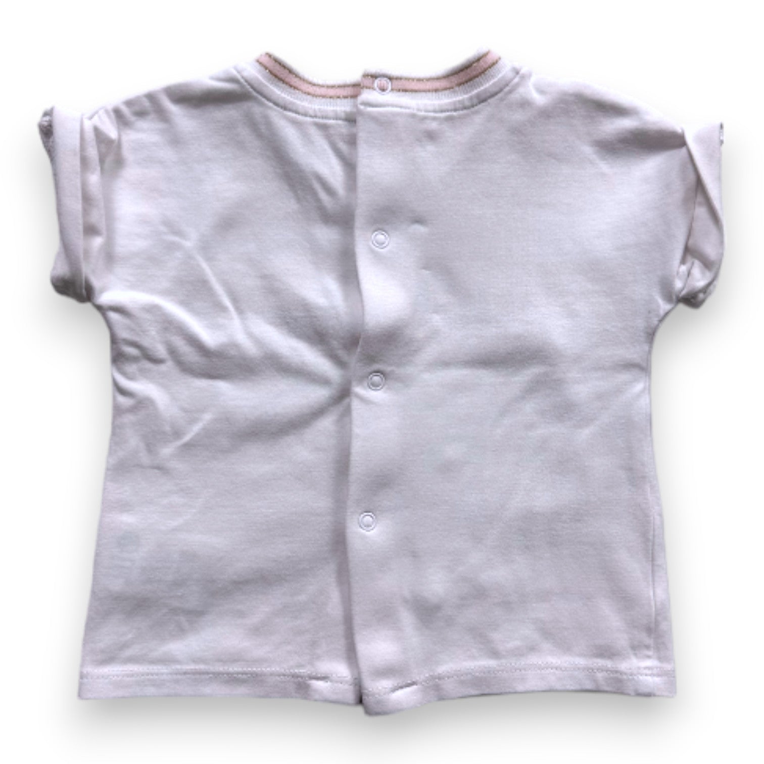 HUGO BOSS - T-shirt blanc avec imprimé - 6 mois