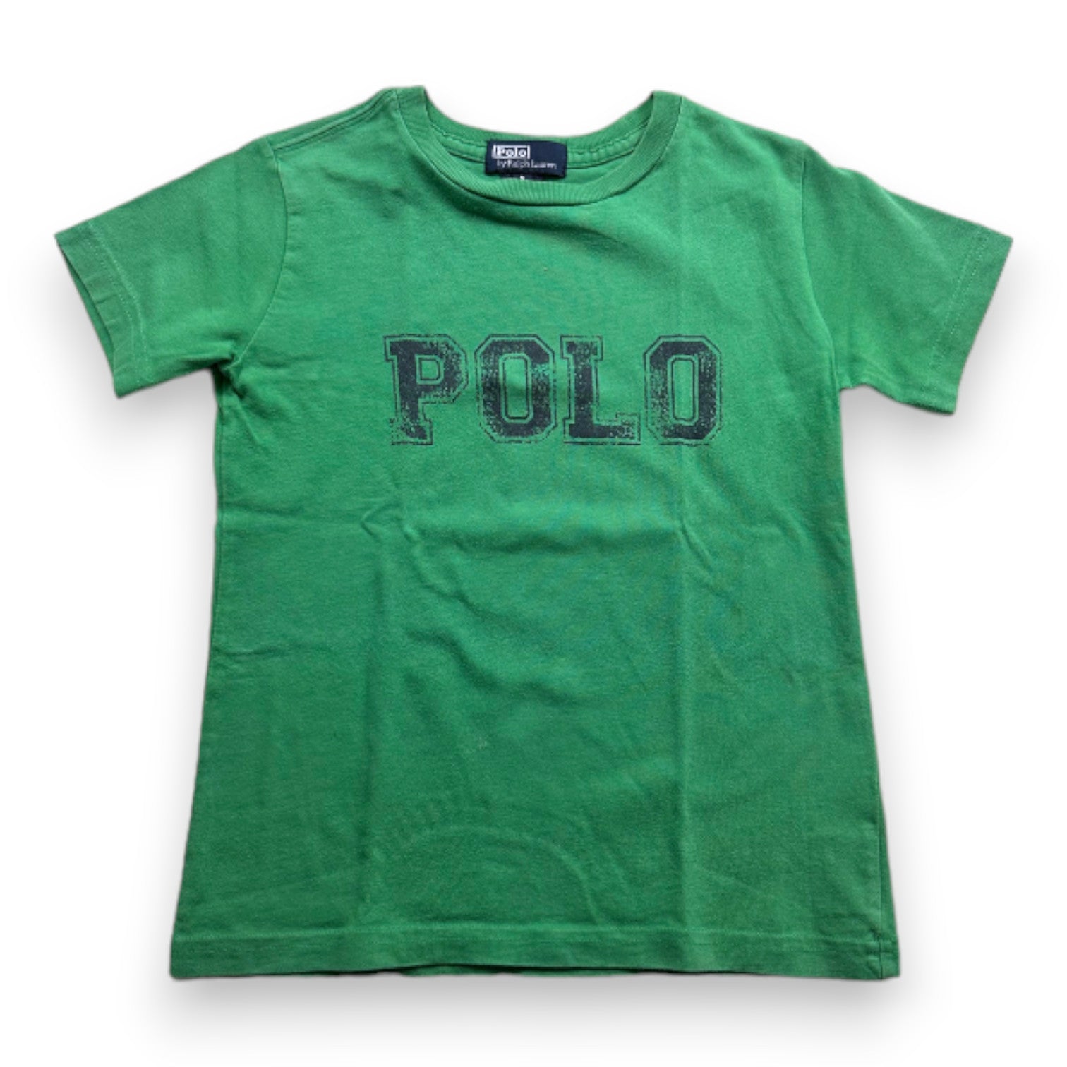 RALPH LAUREN - T-shirt à manches courtes vert avec imprimé - 5 ans