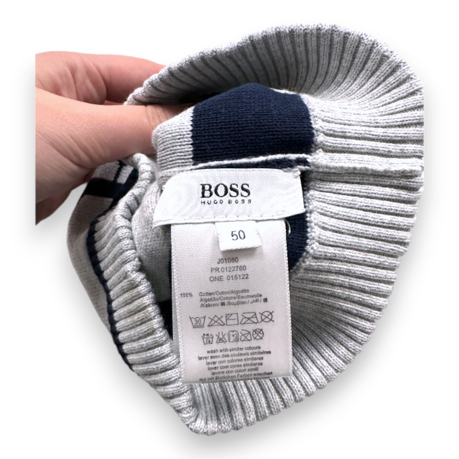 HUGO BOSS - Bonnet gris "Boss" - 2 ans