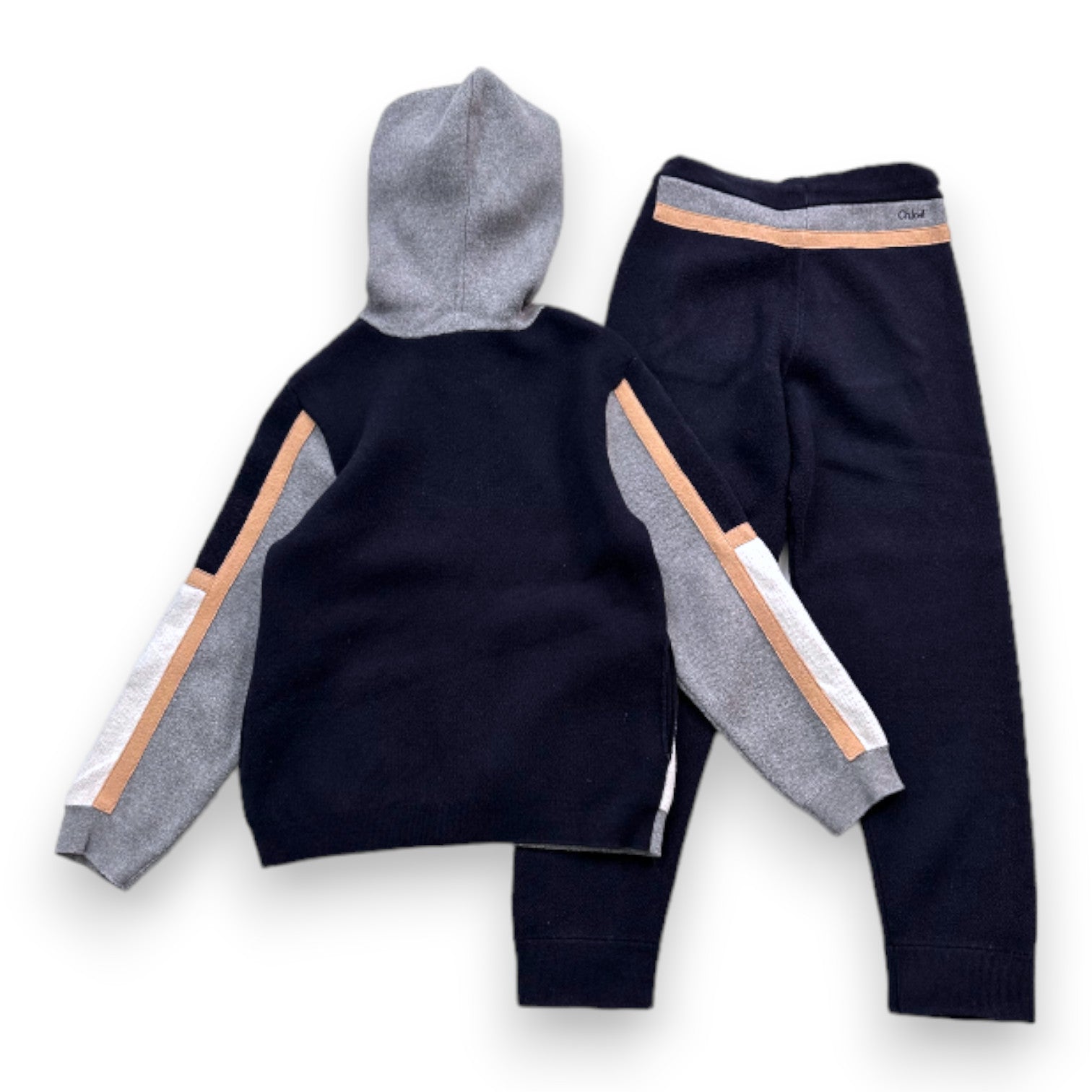 CHLOE - Ensemble de jogging en laine bleu marine - 8 ans