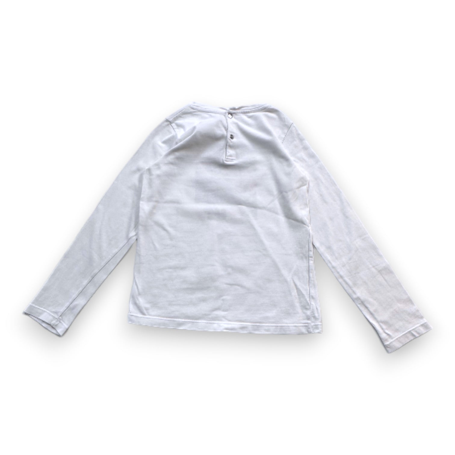JACADI - T-shirt à manches longues blanc avec imprimé - 8 ans
