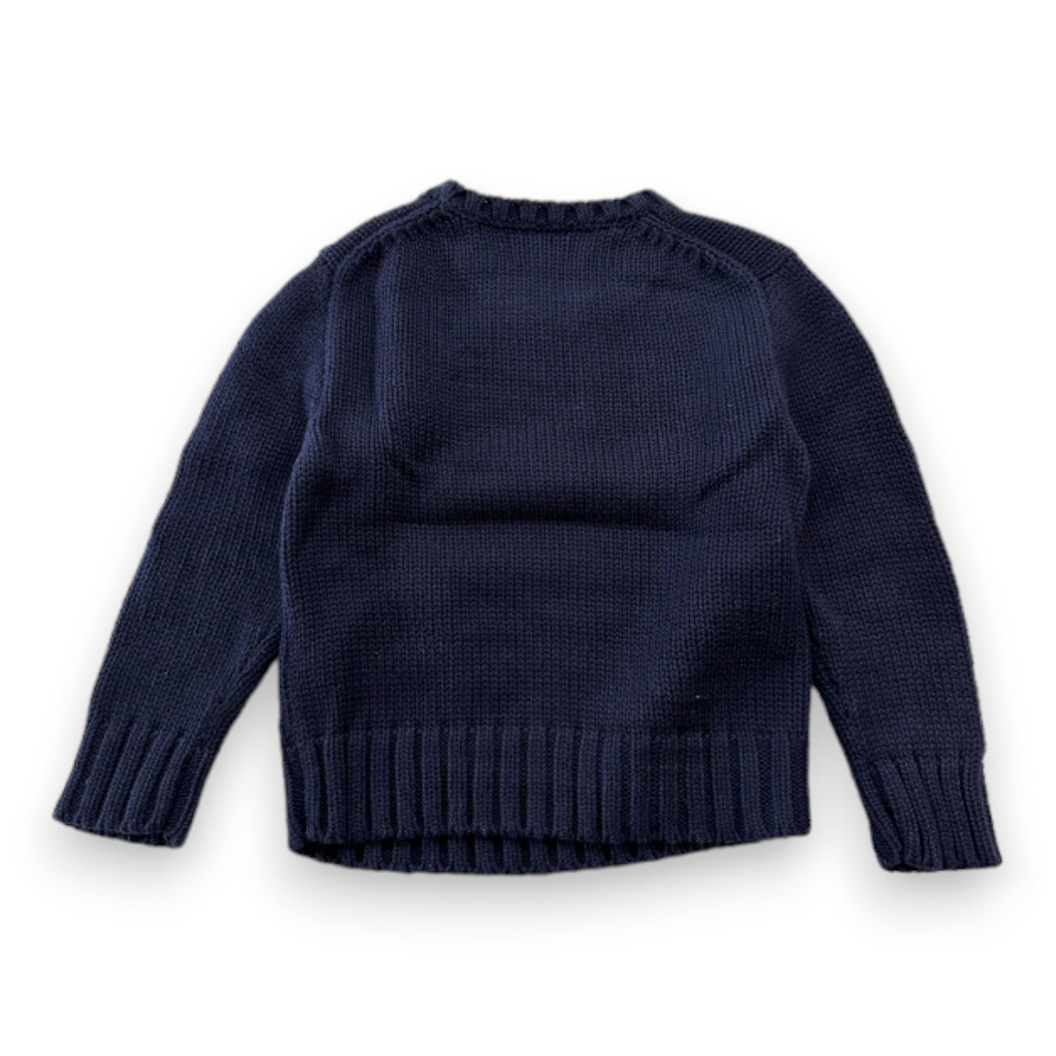 RALPH LAUREN - Pull bleu à drapeau emblématique - 3 ans